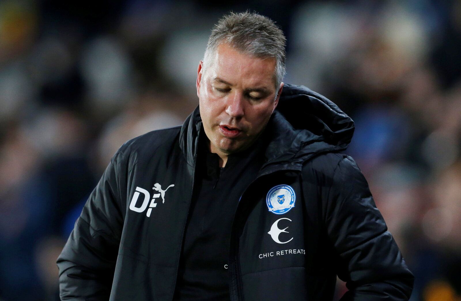 Soccer Football - Championship - Hull City v Peterborough United - KCOM Stadium, Hull, Britain - October 20, 2021  Peterborough United manager Darren Ferguson  Action Images/Craig Brough  EDITORIAL USE ONLY. No use with unauthorized audio, video, data, fixture lists, club/league logos or 