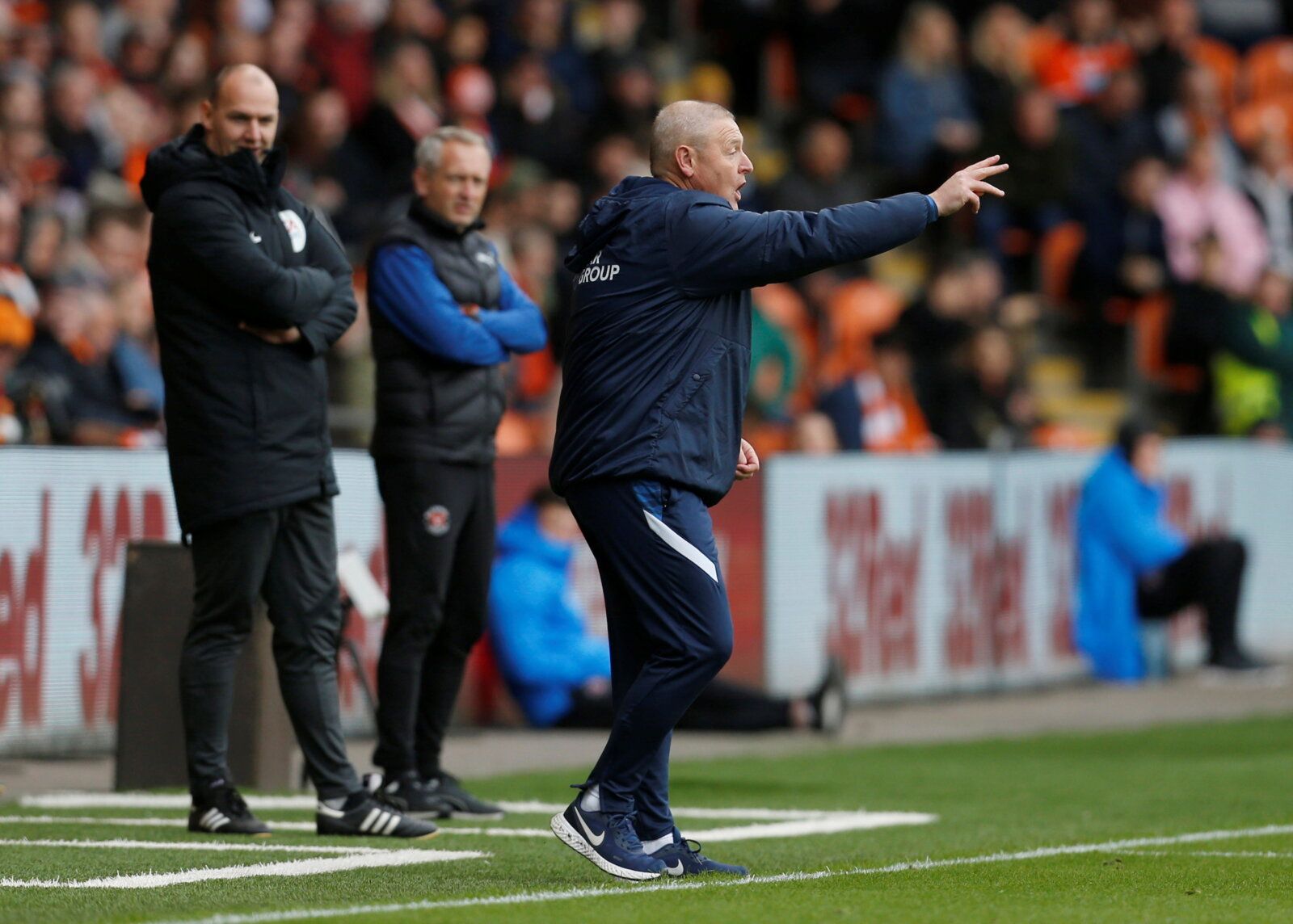 Soccer Football - Championship - Blackpool v Preston North End - Bloomfield Road, Blackpool, Britain - October 23, 2021 Preston North End manager Frankie McAvoy Action Images/Ed Sykes  EDITORIAL USE ONLY. No use with unauthorized audio, video, data, fixture lists, club/league logos or 