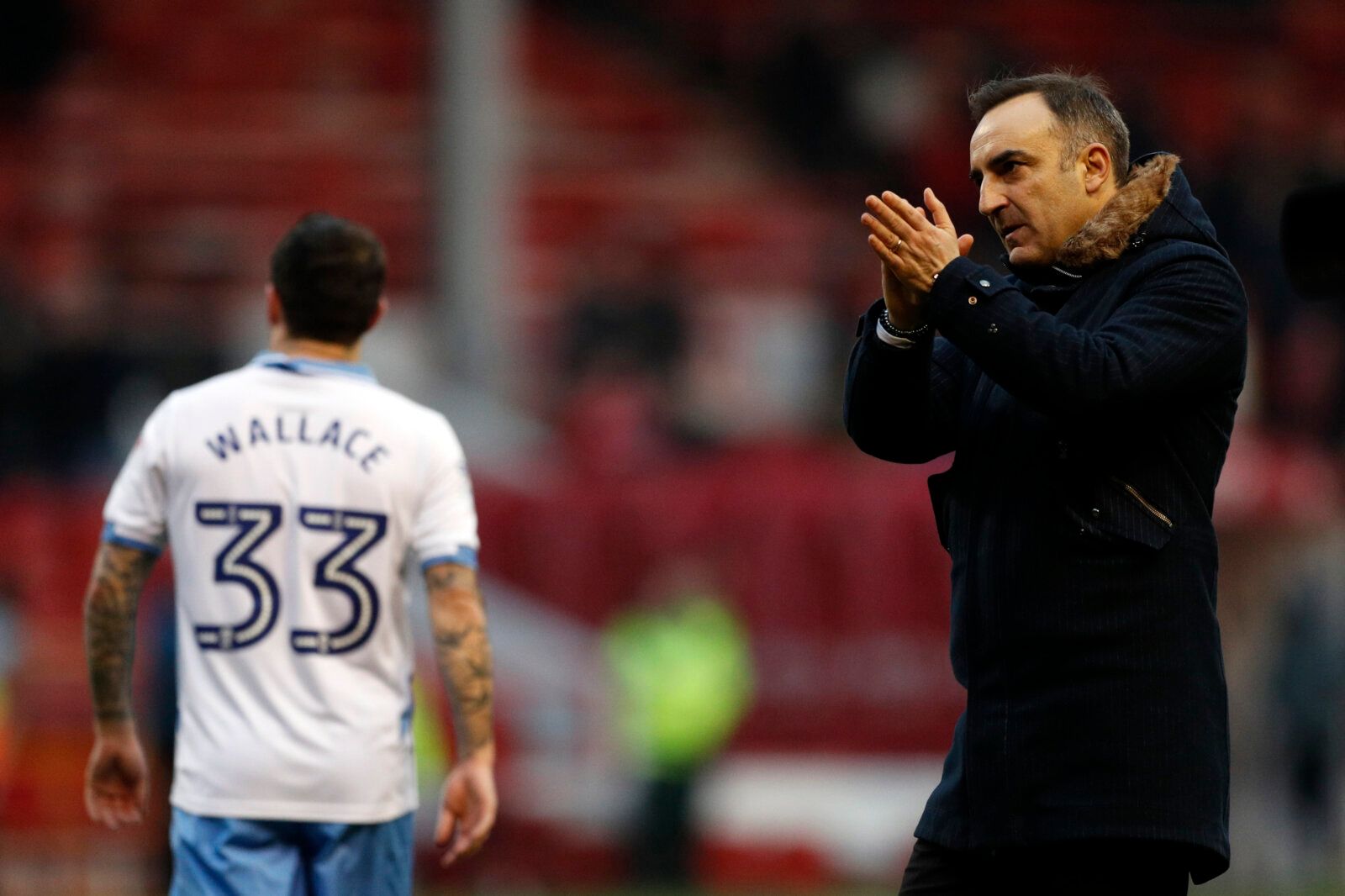Britain Soccer Football - Nottingham Forest v Sheffield Wednesday - Sky Bet Championship - The City Ground - 18/2/17 Sheffield Wednesday manager Carlos Carvalhal celebrates after the final whistle Mandatory Credit: Action Images / John Sibley Livepic EDITORIAL USE ONLY. No use with unauthorized audio, video, data, fixture lists, club/league logos or 