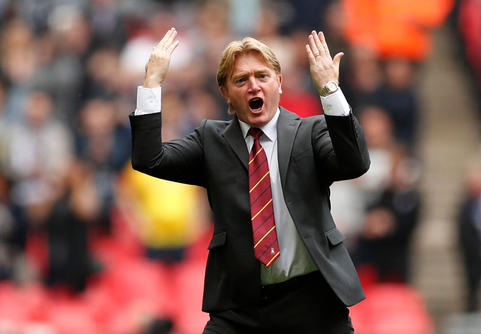 Britain Football Soccer - Bradford City v Millwall - Sky Bet League One Play-Off Final - Wembley Stadium, London, England - 20/5/17 Bradford manager Stuart McCall before the match  Mandatory Credit: Action Images / John Sibley Livepic EDITORIAL USE ONLY. No use with unauthorized audio, video, data, fixture lists, club/league logos or 