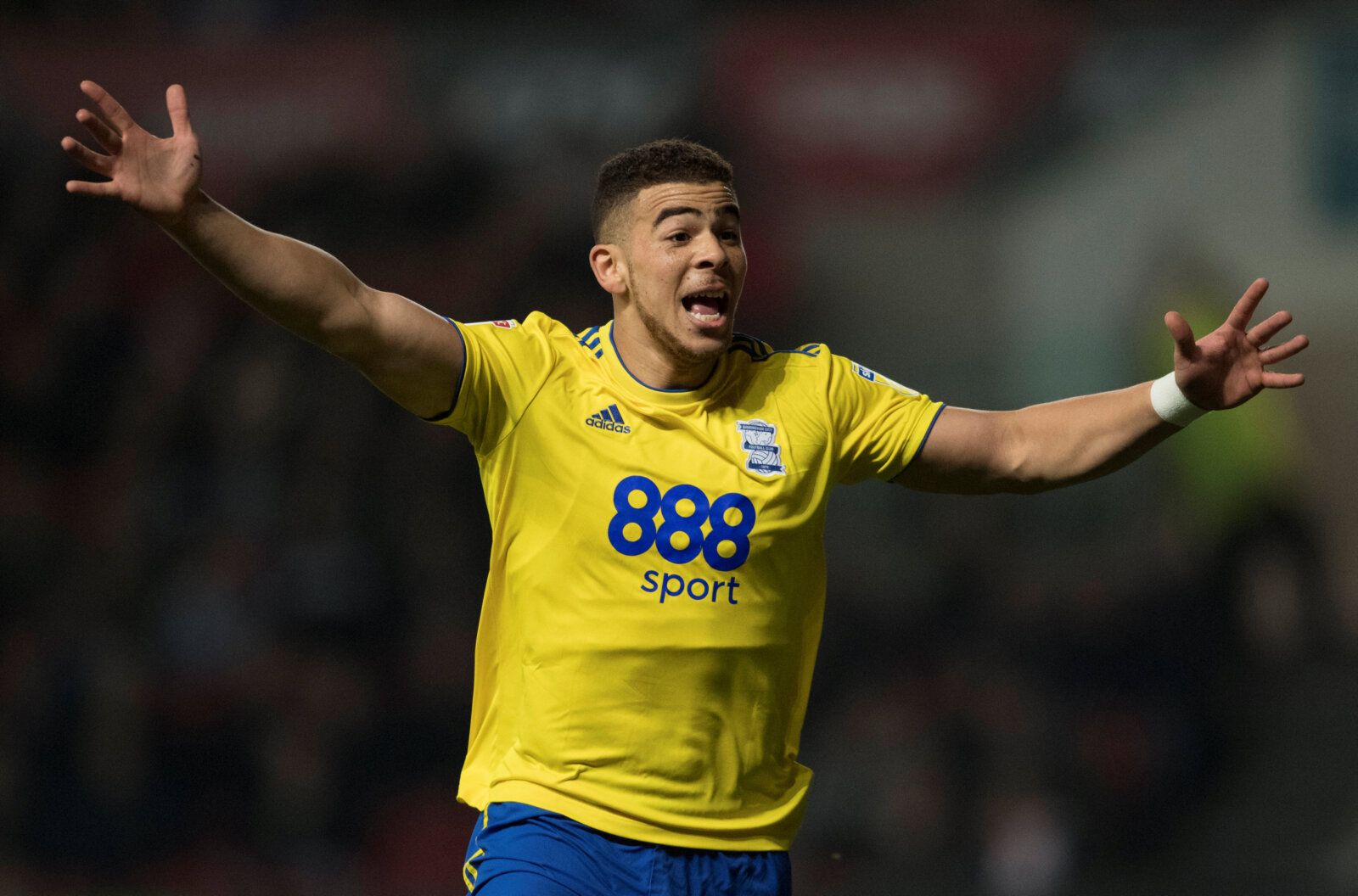 Soccer Football - Championship - Bristol City v Birmingham City - Ashton Gate Stadium, Bristol, Britain - February 26, 2019  Birmingham City’s Che Adams reacts    Action Images/Tony O'Brien  EDITORIAL USE ONLY. No use with unauthorized audio, video, data, fixture lists, club/league logos or 
