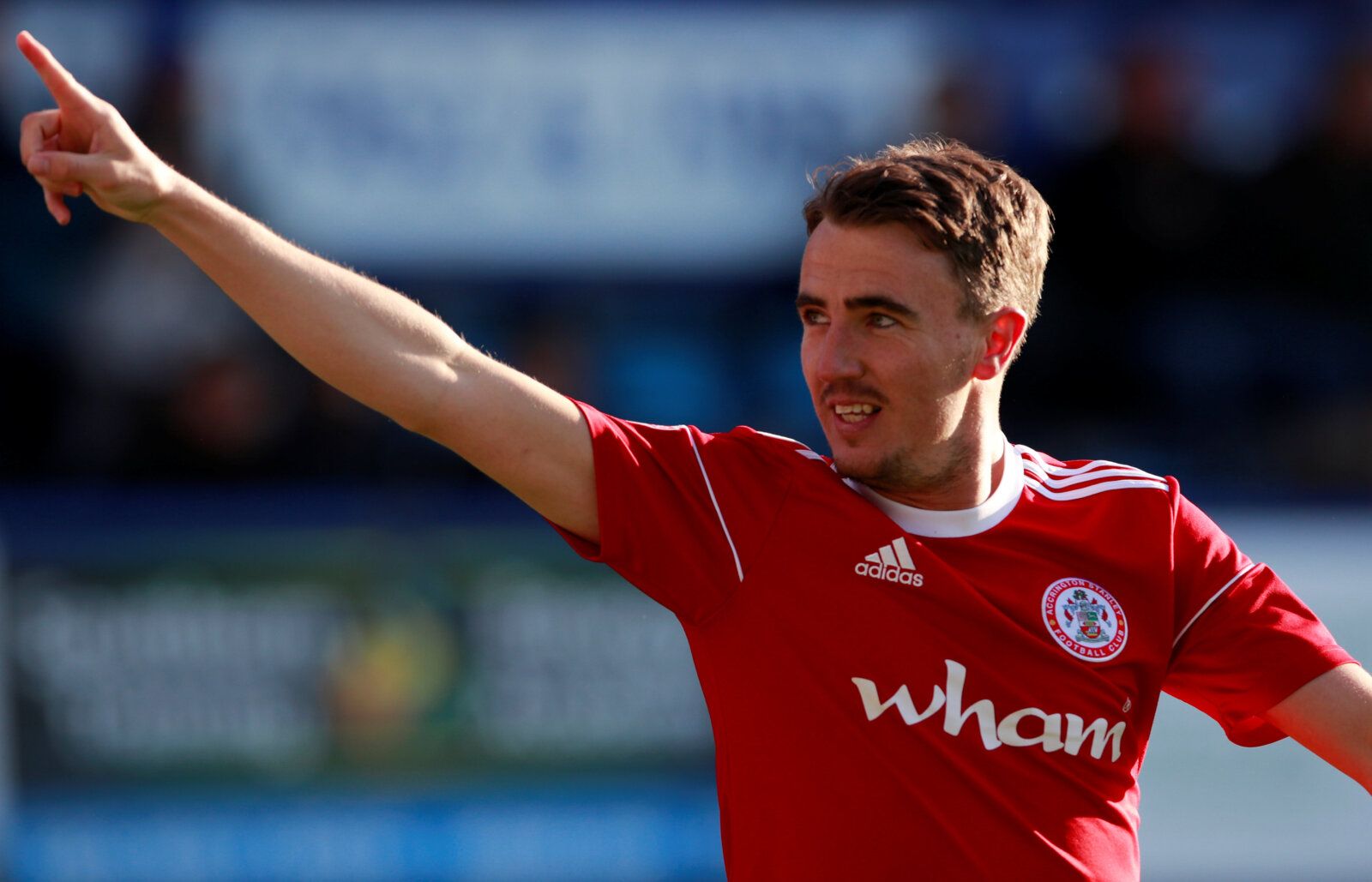 Soccer Football - League One - Portsmouth v Accrington Stanley - Fratton Park, Portsmouth, Britain - May 4, 2019   Accrington Stanley's Sean McConville celebrates scoring their first goal   Action Images/Andrew Couldridge    EDITORIAL USE ONLY. No use with unauthorized audio, video, data, fixture lists, club/league logos or 