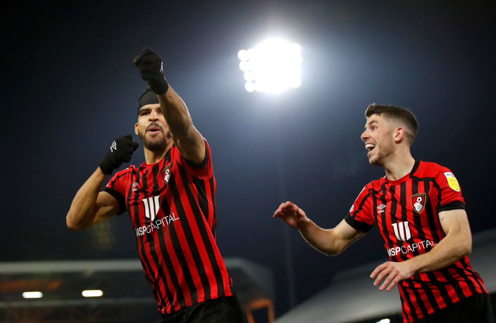 Soccer Football - Championship - Fulham v AFC Bournemouth - Craven Cottage, London, Britain - December 3, 2021 Bournemouth's Dominic Solanke celebrates after scoring their first goal Action Images/Andrew Boyers  EDITORIAL USE ONLY. No use with unauthorized audio, video, data, fixture lists, club/league logos or 