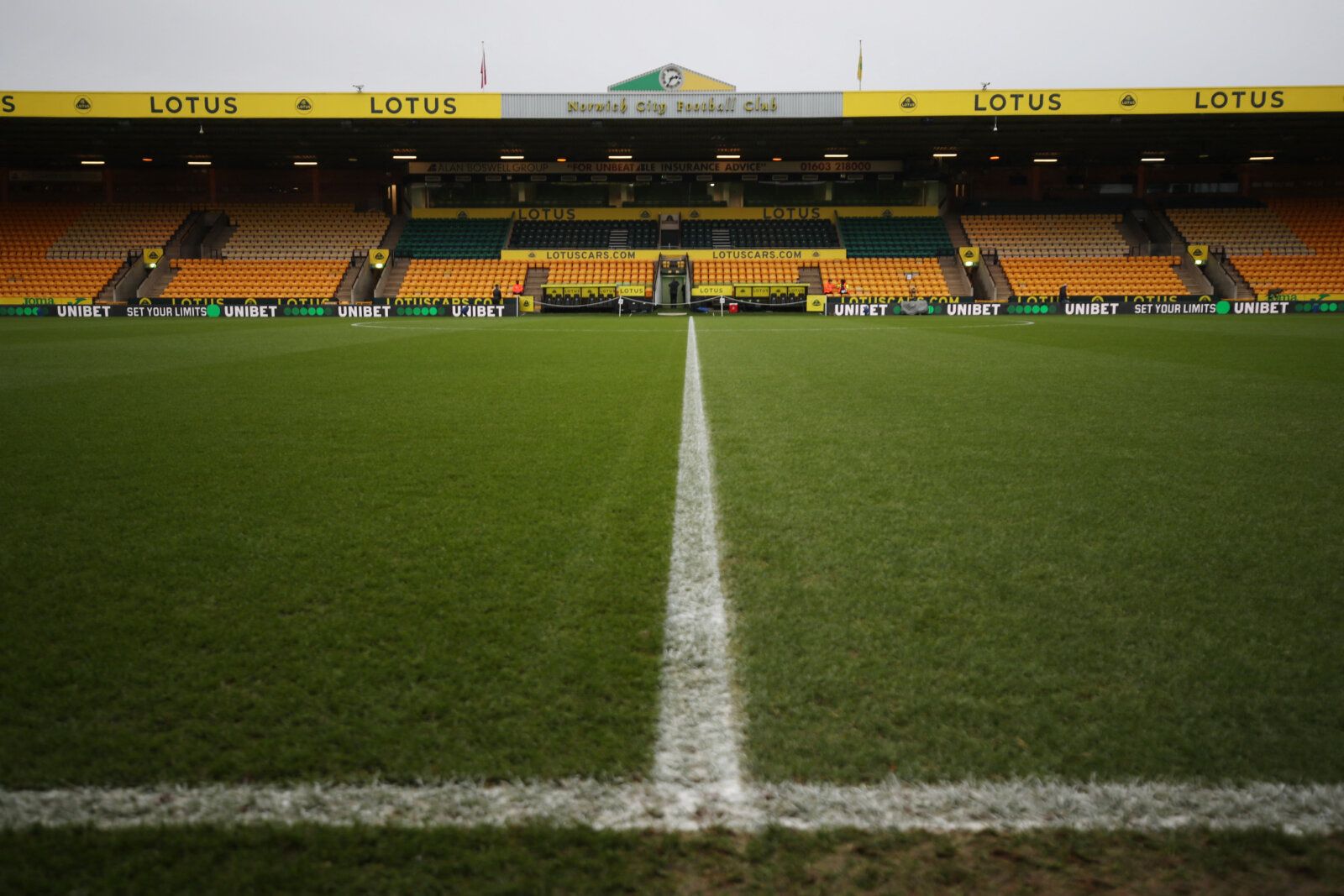 Soccer Football - Premier League - Norwich City v Manchester United - Carrow Road, Norwich, Britain - December 11, 2021 General view inside the stadium before the match REUTERS/Chris Radburn EDITORIAL USE ONLY. No use with unauthorized audio, video, data, fixture lists, club/league logos or 'live' services. Online in-match use limited to 75 images, no video emulation. No use in betting, games or single club /league/player publications.  Please contact your account representative for further deta