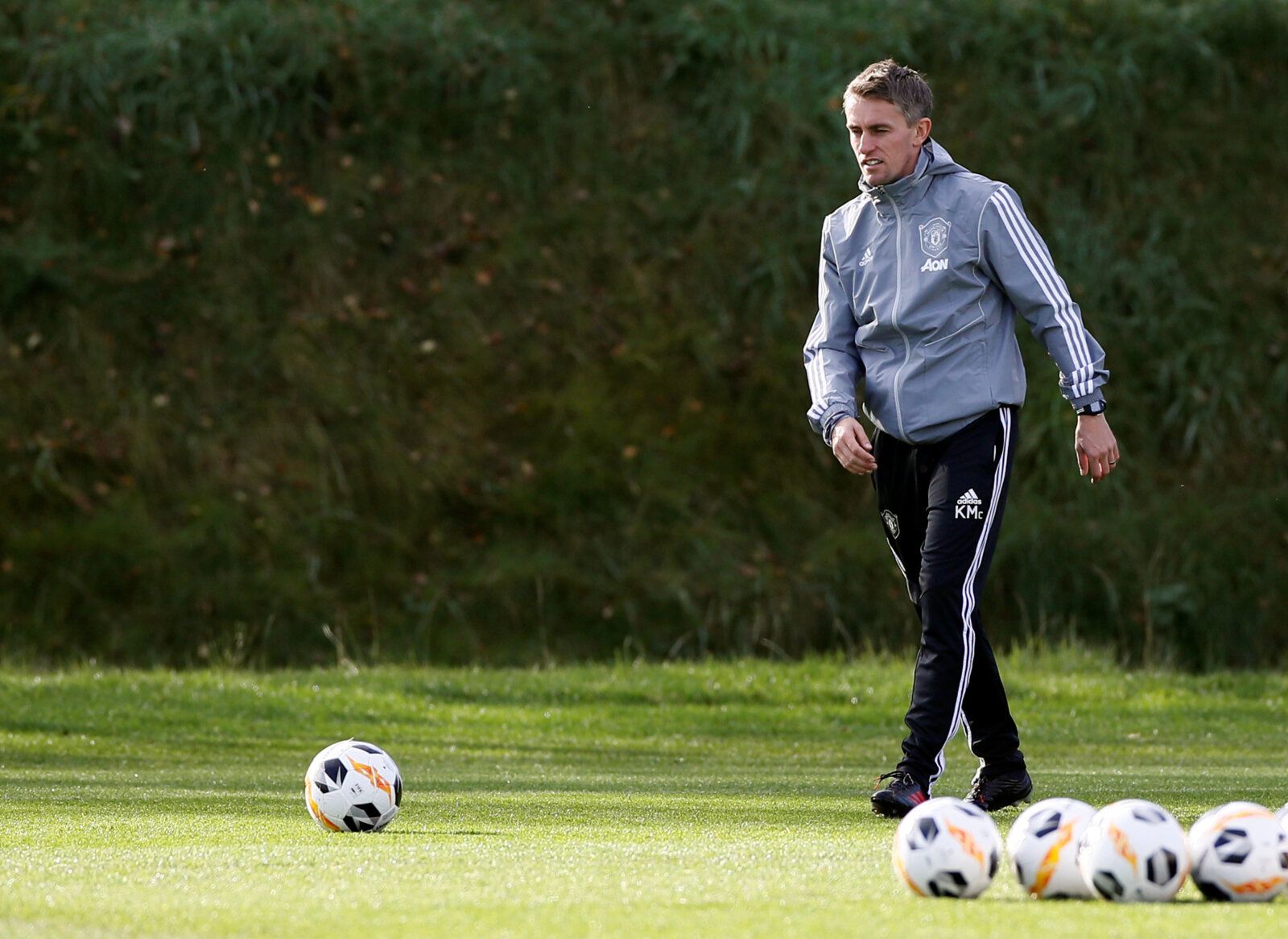 Soccer Football - Europa League - Manchester United Training - Aon Training Complex, Manchester, Britain - October 23, 2019   Manchester United assistant coach Kieran McKenna during training   Action Images via Reuters/Jason Cairnduff
