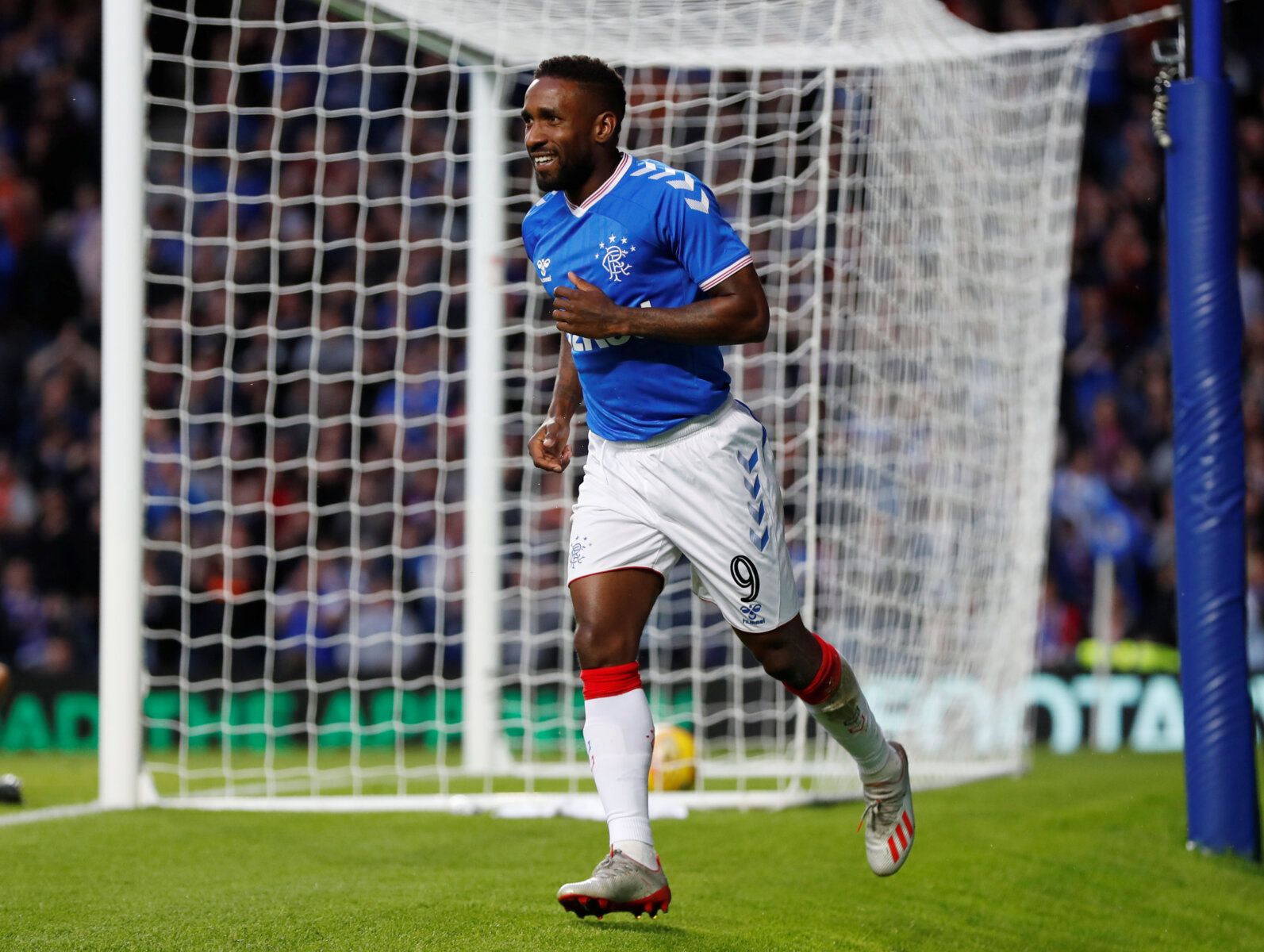 Soccer Football - First Qualifying Round Second Leg - Rangers v St Joseph's - Ibrox, Glasgow, Britain - July 18, 2019   Rangers' Jermain Defoe celebrates scoring their fifth goal        Action Images via Reuters/Lee Smith