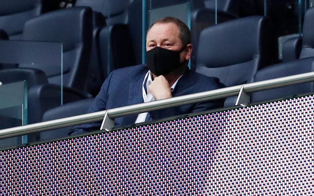 Soccer Football - Premier League - Tottenham Hotspur v Newcastle United - Tottenham Hotspur Stadium, London, Britain - September 27, 2020  Newcastle United owner Mike Ashley in the stands Pool via REUTERS/Andrew Boyers EDITORIAL USE ONLY. No use with unauthorized audio, video, data, fixture lists, club/league logos or 'live' services. Online in-match use limited to 75 images, no video emulation. No use in betting, games or single club /league/player publications.  Please contact your account rep