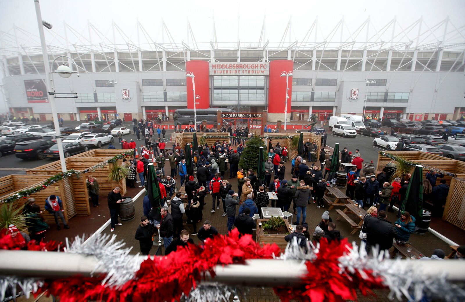 Soccer Football - Championship - Middlesbrough v AFC Bournemouth - Riverside Stadium, Middlesbrough, Britain - December 18, 2021  General view outside the stadium before the match   Action Images/Ed Sykes  EDITORIAL USE ONLY. No use with unauthorized audio, video, data, fixture lists, club/league logos or 