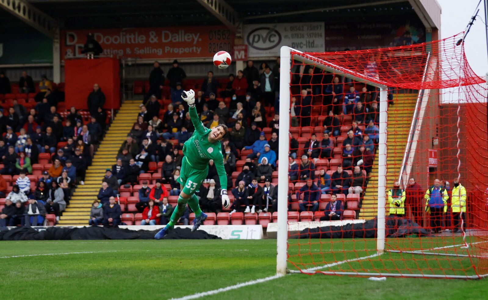 Soccer Football - FA Cup Third Round - Kidderminster Harriers v Reading - Aggborough Stadium, Kidderminster, Britain - January 8, 2022 Reading's Rafael Cabral makes a save  Action Images/Andrew Boyers
