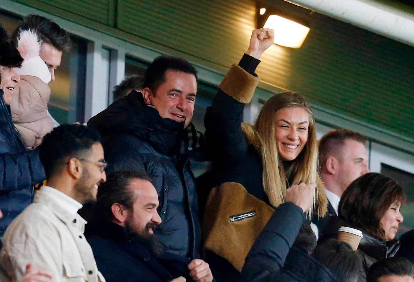 Soccer Football - FA Cup Third Round - Hull City v Everton - KCOM Stadium, Hull, Britain - January 8, 2022 Businessman Acun Ilıcalı celebrates their first goal scored by Hull City's Tyler Smith Action Images via Reuters/Ed Sykes