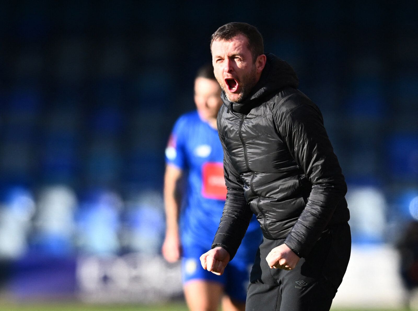 Soccer Football - FA Cup Third Round - Luton Town v Harrogate Town - Kenilworth Road, Luton, Britain - January 9, 2022 Luton Town manager Nathan Jones REUTERS/Dylan Martinez