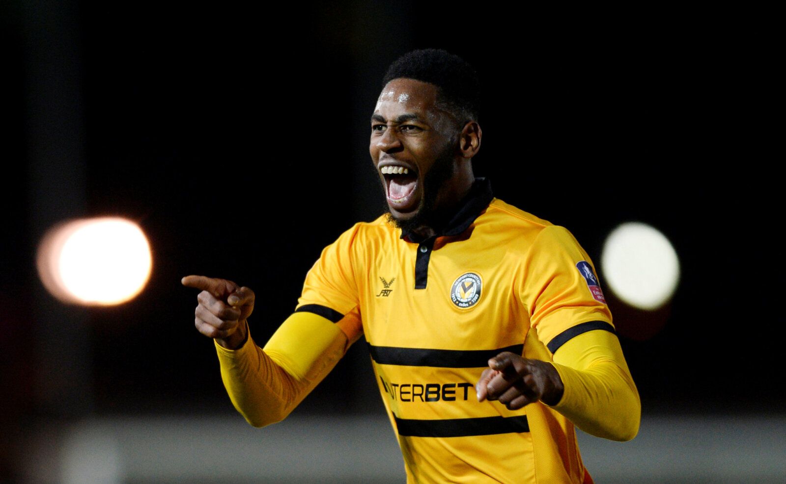 Soccer Football - FA Cup Second Round Replay - Newport County AFC v Wrexham - Rodney Parade, Newport, Britain -December 11, 2018  Newport County's Jamille Matt celebrates scoring their second goal   Action Images/Adam Holt