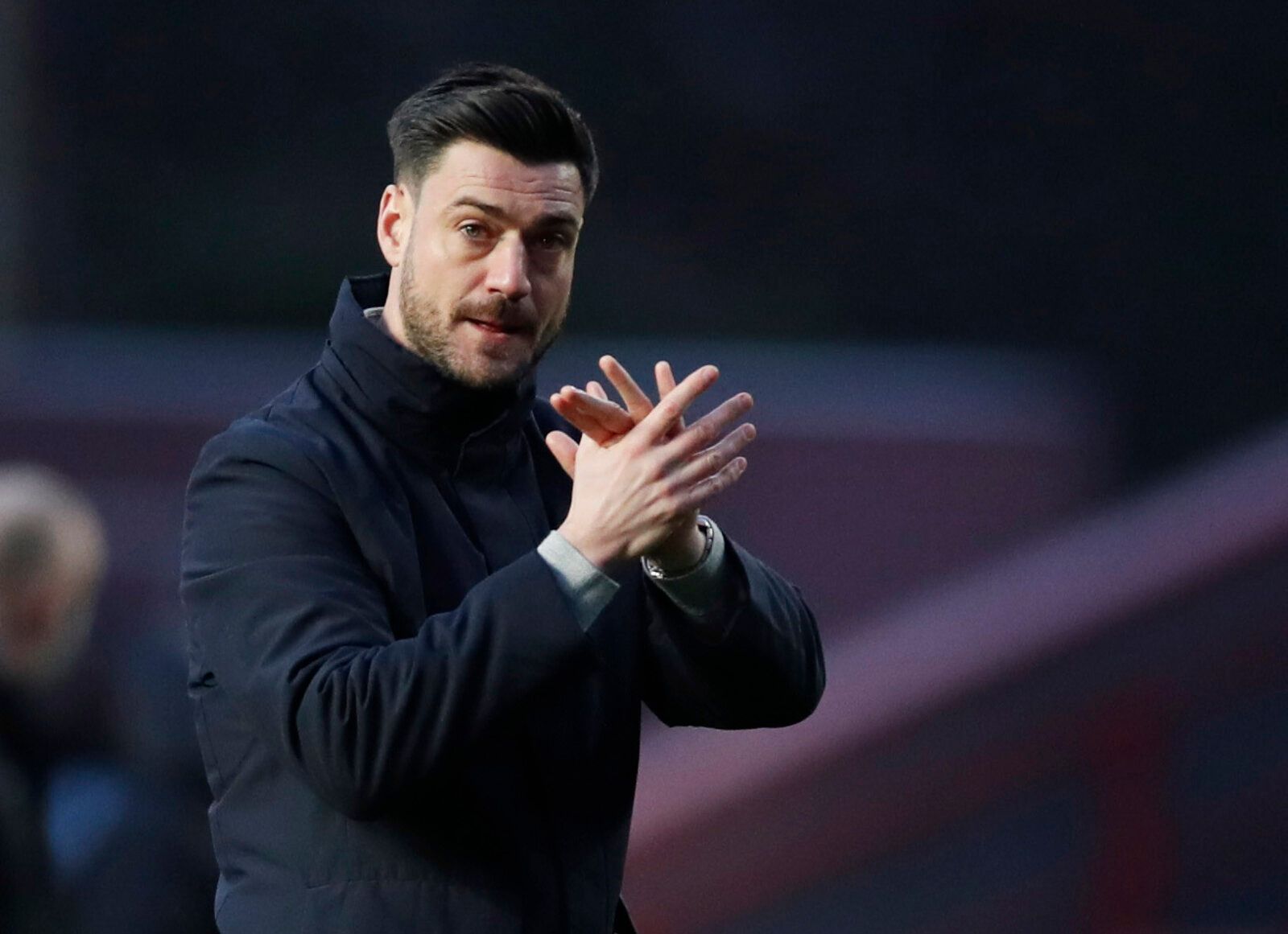Soccer Football - FA Cup Third Round - Charlton Athletic v Norwich City - The Valley, London, Britain - January 9, 2022 Charlton Athletic manager Johnnie Jackson applauds fans after the match Action Images via Reuters/Peter Cziborra
