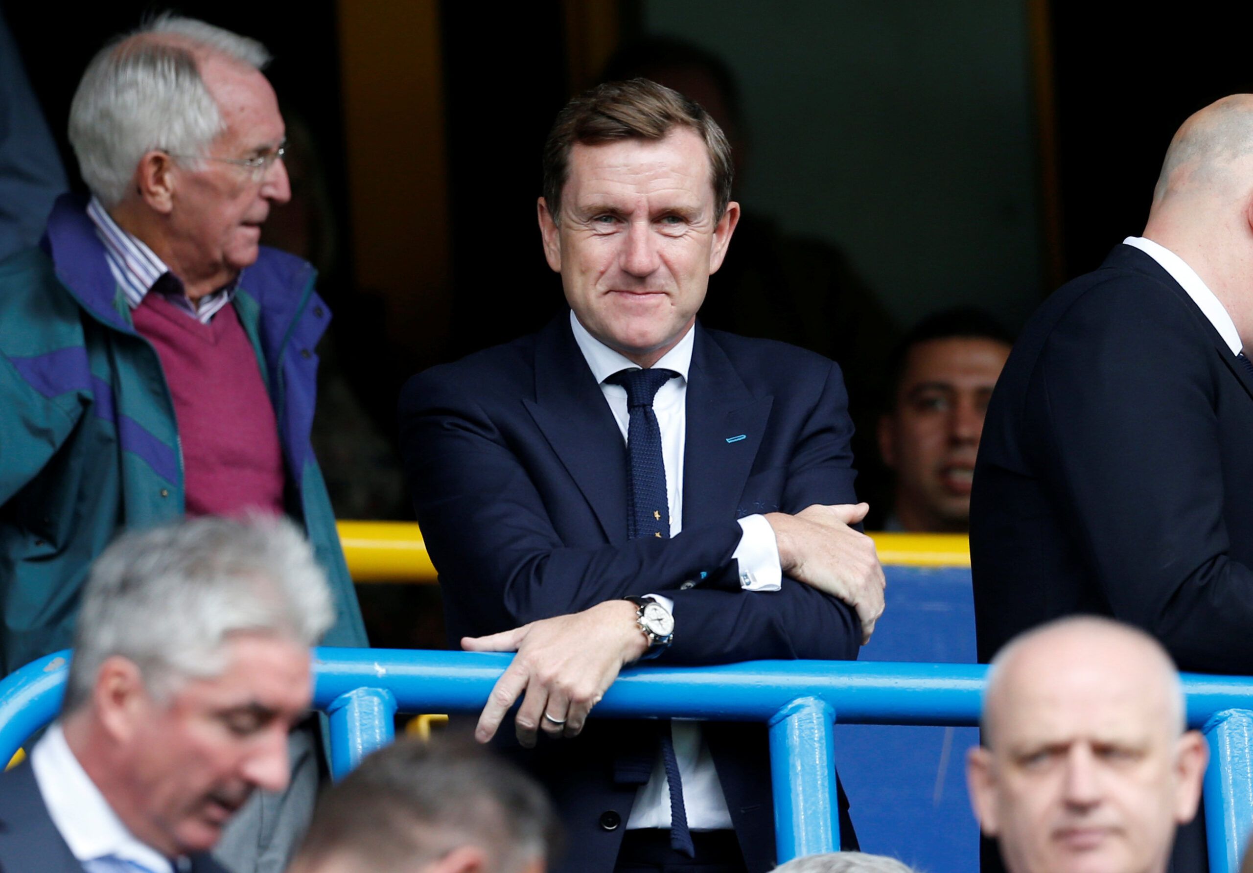 Soccer Football - Premier League - Huddersfield Town vs Leicester City - Kirklees Stadium, Huddersfield, Britain - September 16, 2017  Huddersfield Town chairman and owner Dean Hoyle   Action Images via Reuters/Ed Sykes    EDITORIAL USE ONLY. No use with unauthorized audio, video, data, fixture lists, club/league logos or 