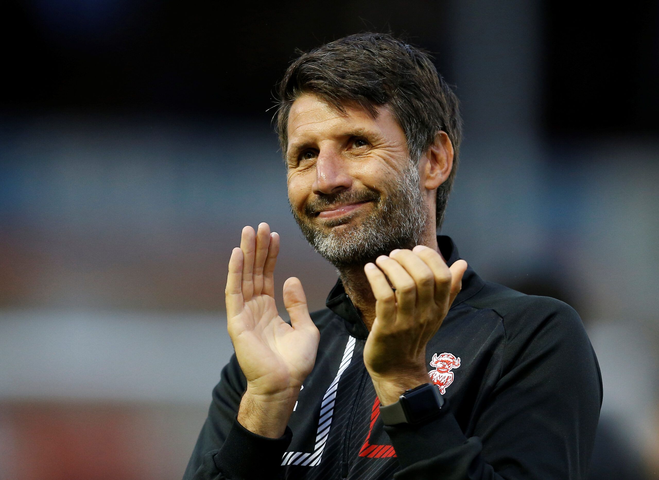 Soccer Football - Carabao Cup Second Round -  Lincoln City v Everton - Sincil Bank Stadium, Lincoln, Britain - August 28, 2019  Lincoln City manager Danny Cowley before the match     Action Images via Reuters/Craig Brough  EDITORIAL USE ONLY. No use with unauthorized audio, video, data, fixture lists, club/league logos or 
