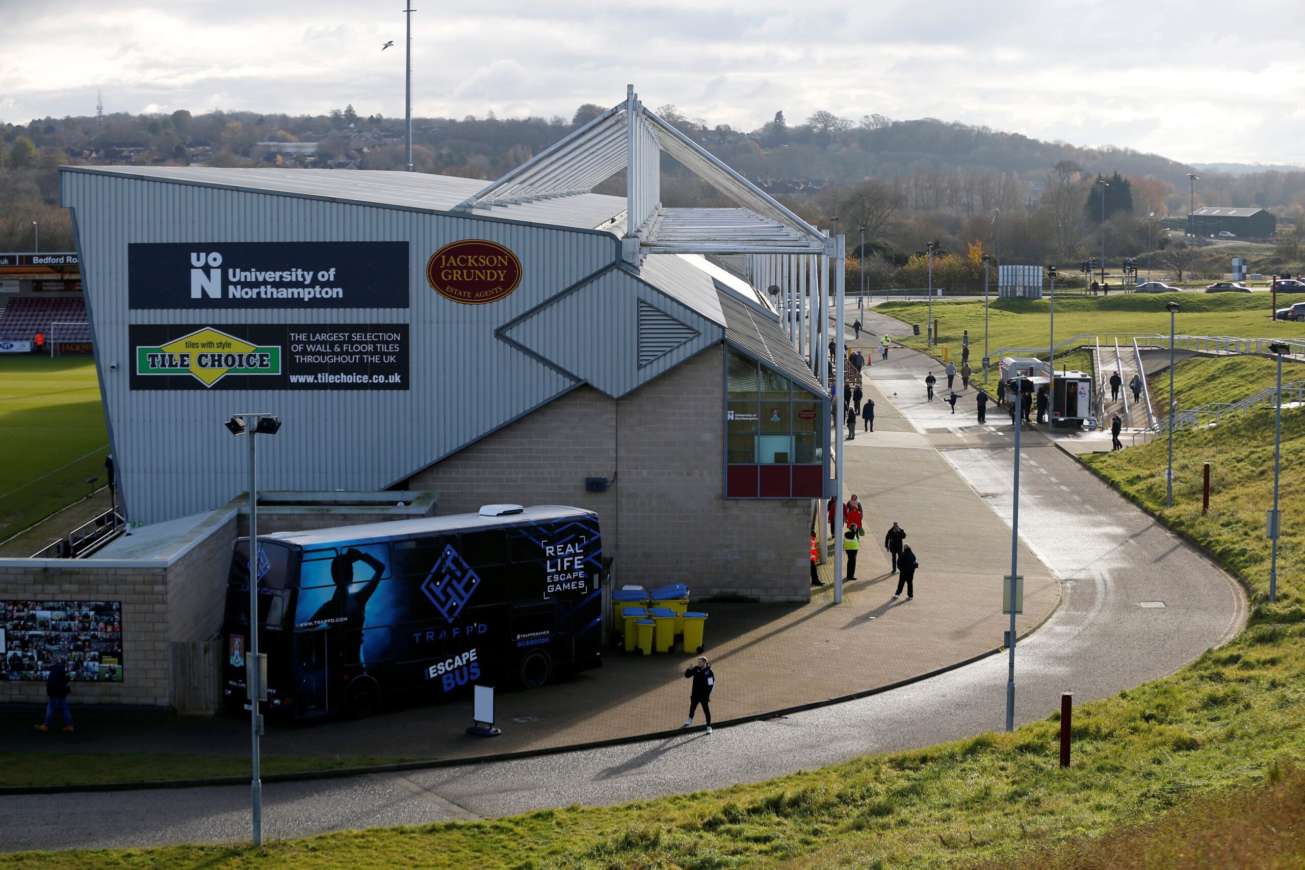 Soccer Football - FA Cup Second Round - Northampton Town v Notts County - Sixfields Stadium, Northampton, Britain - December 1, 2019  General view outside the ground before the match  Action Images/Ed Sykes
