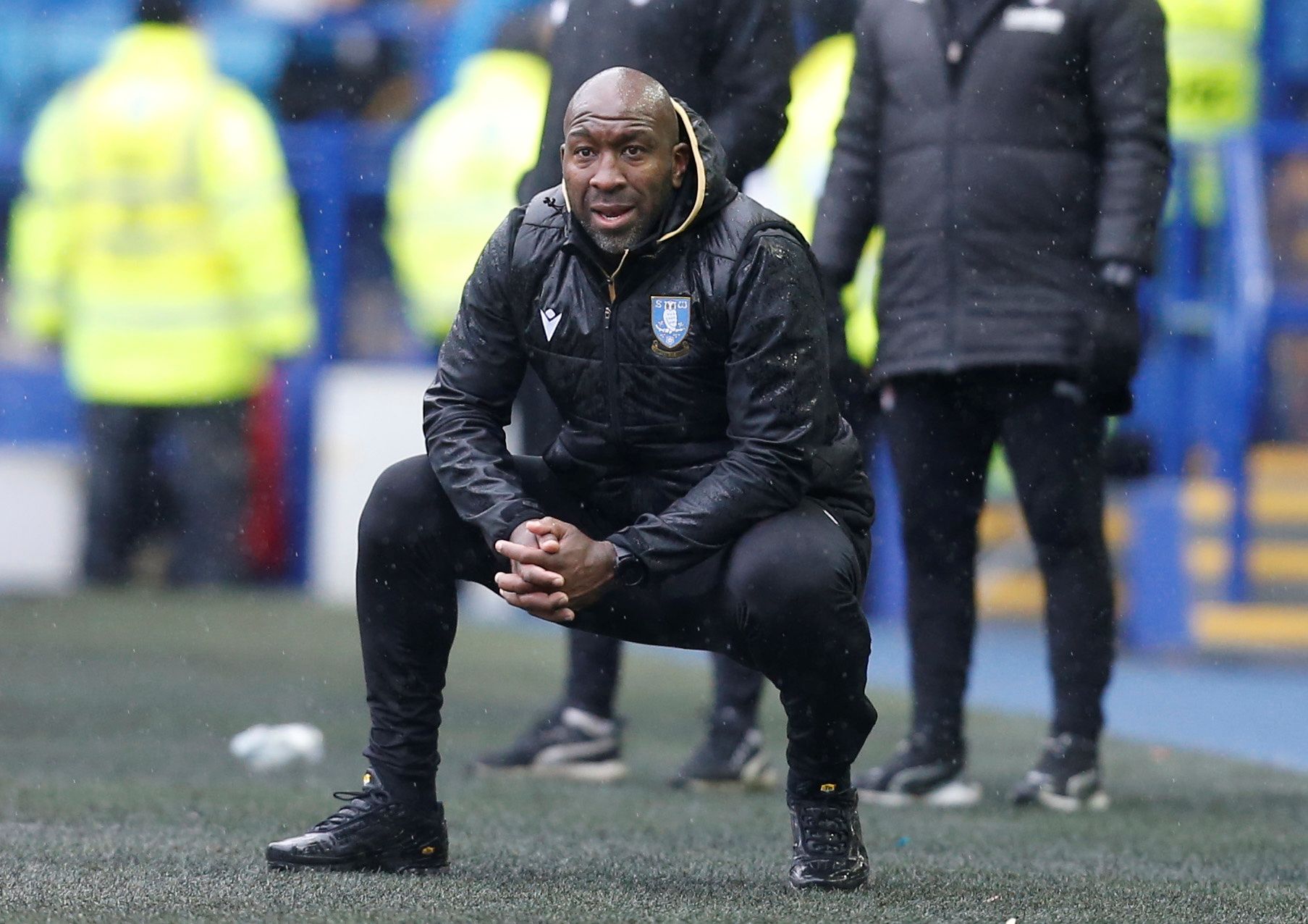 Soccer Football - League One - Sheffield Wednesday v Rotherham United - Hillsborough Stadium, Sheffield, Britain - February 13, 2022  Sheffield Wednesday manager Darren Moore  Action Images/Ed Sykes  EDITORIAL USE ONLY. No use with unauthorized audio, video, data, fixture lists, club/league logos or 