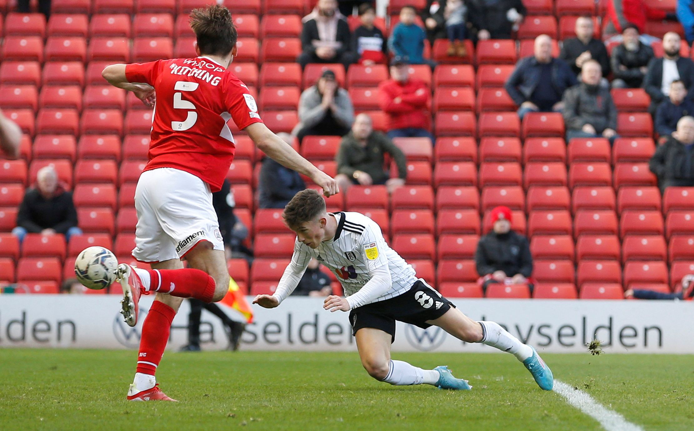 Soccer Football - Championship - Barnsley v Fulham - Oakwell, Barnsley, Britain - March 12, 2022   Fulham's Harry Wilson misses a chance to score   Action Images/Ed Sykes  EDITORIAL USE ONLY. No use with unauthorized audio, video, data, fixture lists, club/league logos or 