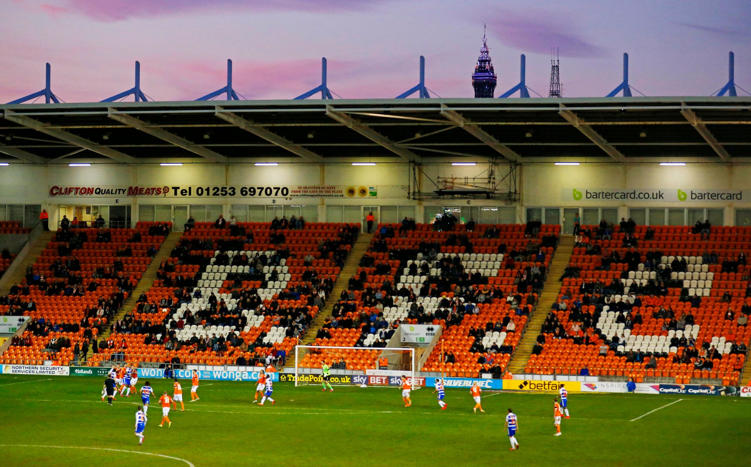 Football - Blackpool v Reading - Sky Bet Football League Championship - Bloomfield Road - 7/4/15 
General view of empty seats at Bloomfield Road 
Mandatory Credit: Action Images / Carl Recine 
Livepic 
EDITORIAL USE ONLY. No use with unauthorized audio, video, data, fixture lists, club/league logos or 