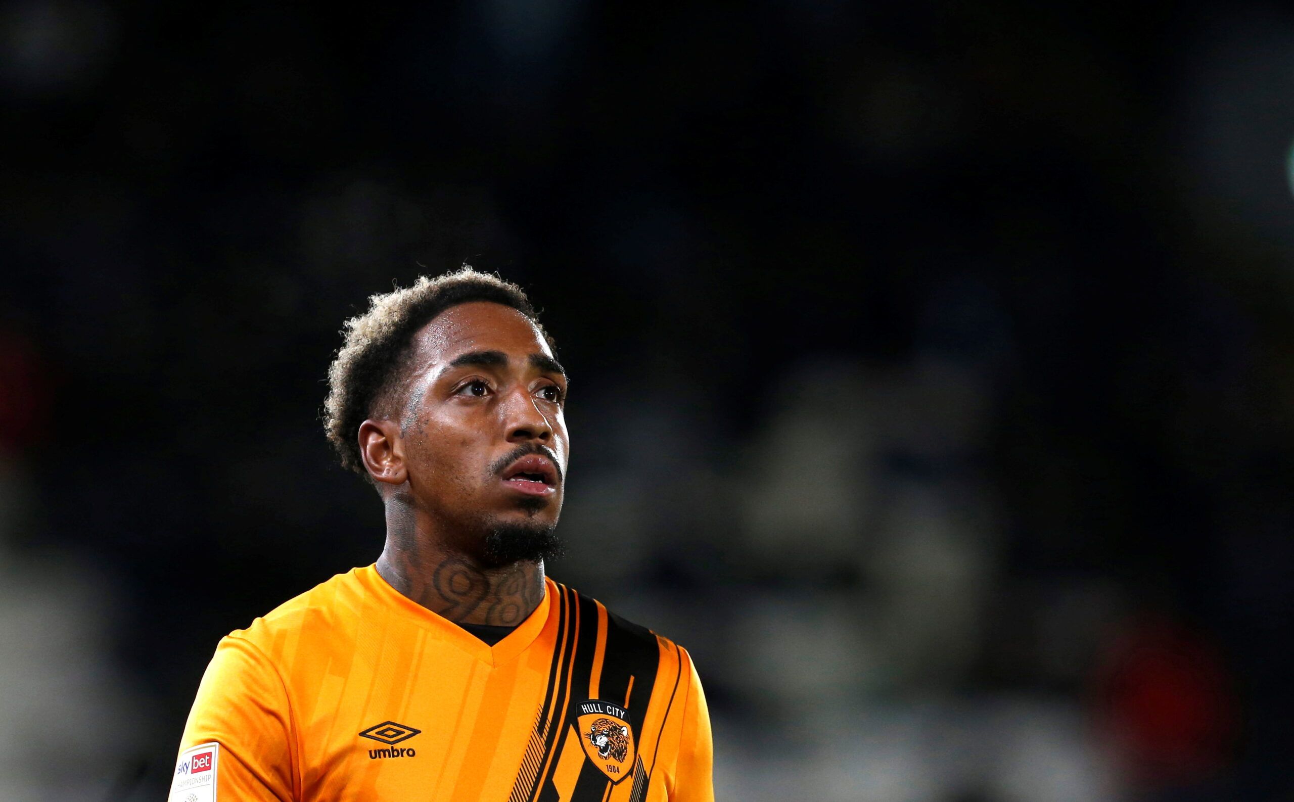 Soccer Football - Championship - Hull City v Peterborough United - KCOM Stadium, Hull, Britain - October 20, 2021  Hull City's Mallik Wilks  Action Images/Craig Brough  EDITORIAL USE ONLY. No use with unauthorized audio, video, data, fixture lists, club/league logos or 