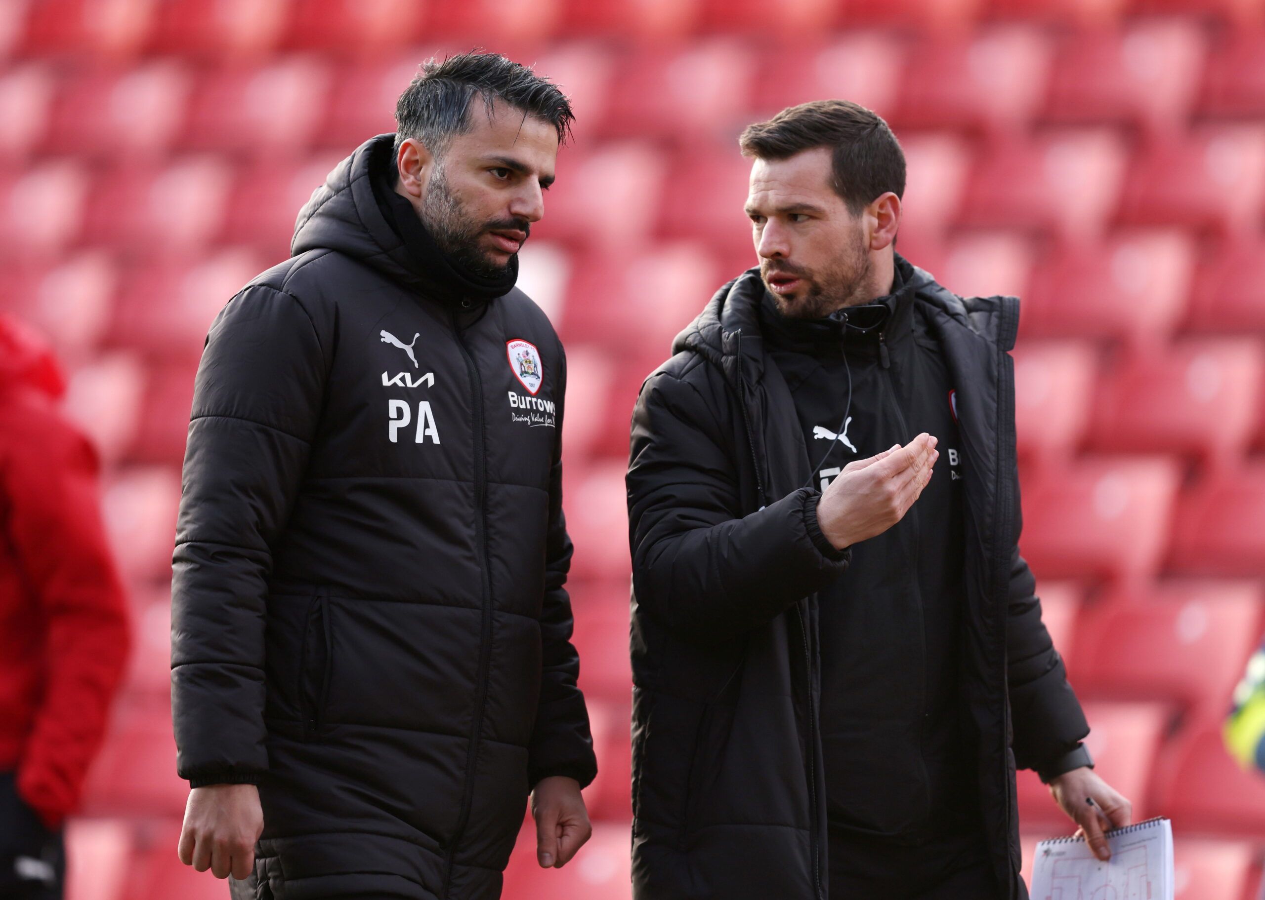 Soccer Football -  Championship - Barnsley v Middlesbrough - Oakwell, Barnsley, Britain - February 26, 2022 Barnsley manager Poya Asbaghi  Action Images/John Clifton  EDITORIAL USE ONLY. No use with unauthorized audio, video, data, fixture lists, club/league logos or 