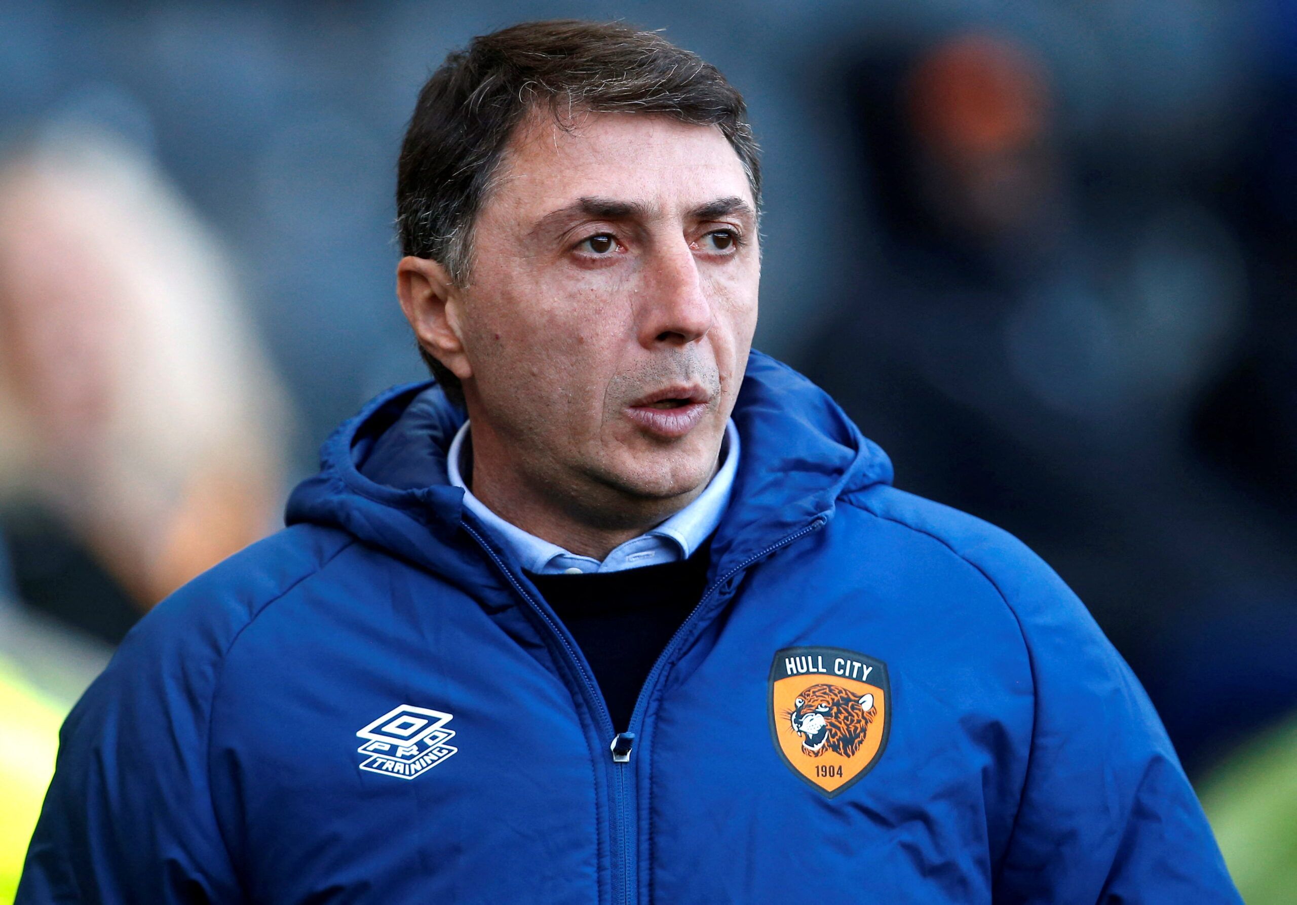 Soccer Football - Championship - Hull City v Luton Town - MKM Stadium, Hull, Britain - March 19, 2022 Hull City manager Shota Arveladze Action Images/Craig Brough  EDITORIAL USE ONLY. No use with unauthorized audio, video, data, fixture lists, club/league logos or 