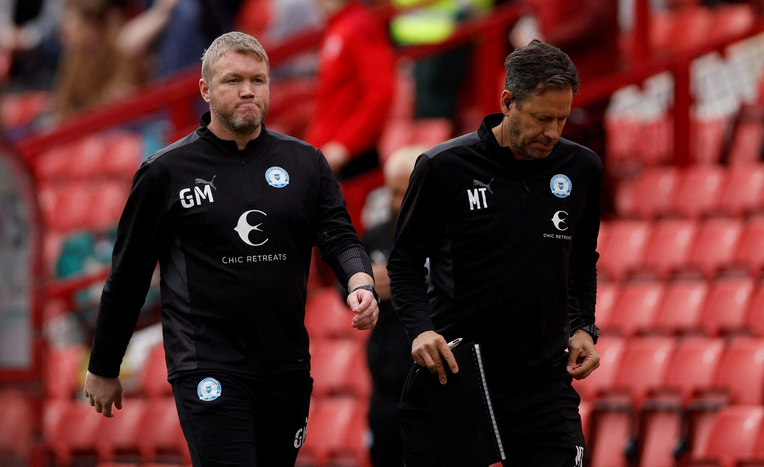 Soccer Football - Championship - Barnsley v Peterborough United - Oakwell, Barnsley, Britain - April 18, 2022 Peterborough United manager Grant McCann  Action Images/Jason Cairnduff  EDITORIAL USE ONLY. No use with unauthorized audio, video, data, fixture lists, club/league logos or 