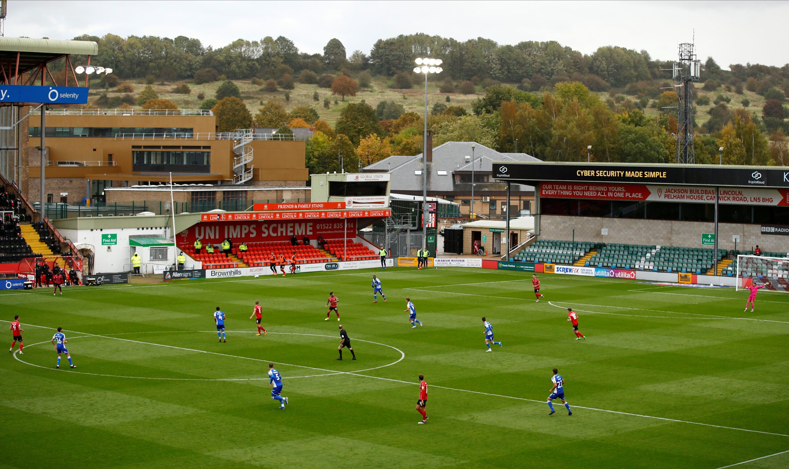 Soccer Football - League One - Lincoln City v Bristol Rovers - Sincil Bank, Lincoln, Britain - October 10, 2020  General view during the match  Action Images/Jason Cairnduff  EDITORIAL USE ONLY. No use with unauthorized audio, video, data, fixture lists, club/league logos or 
