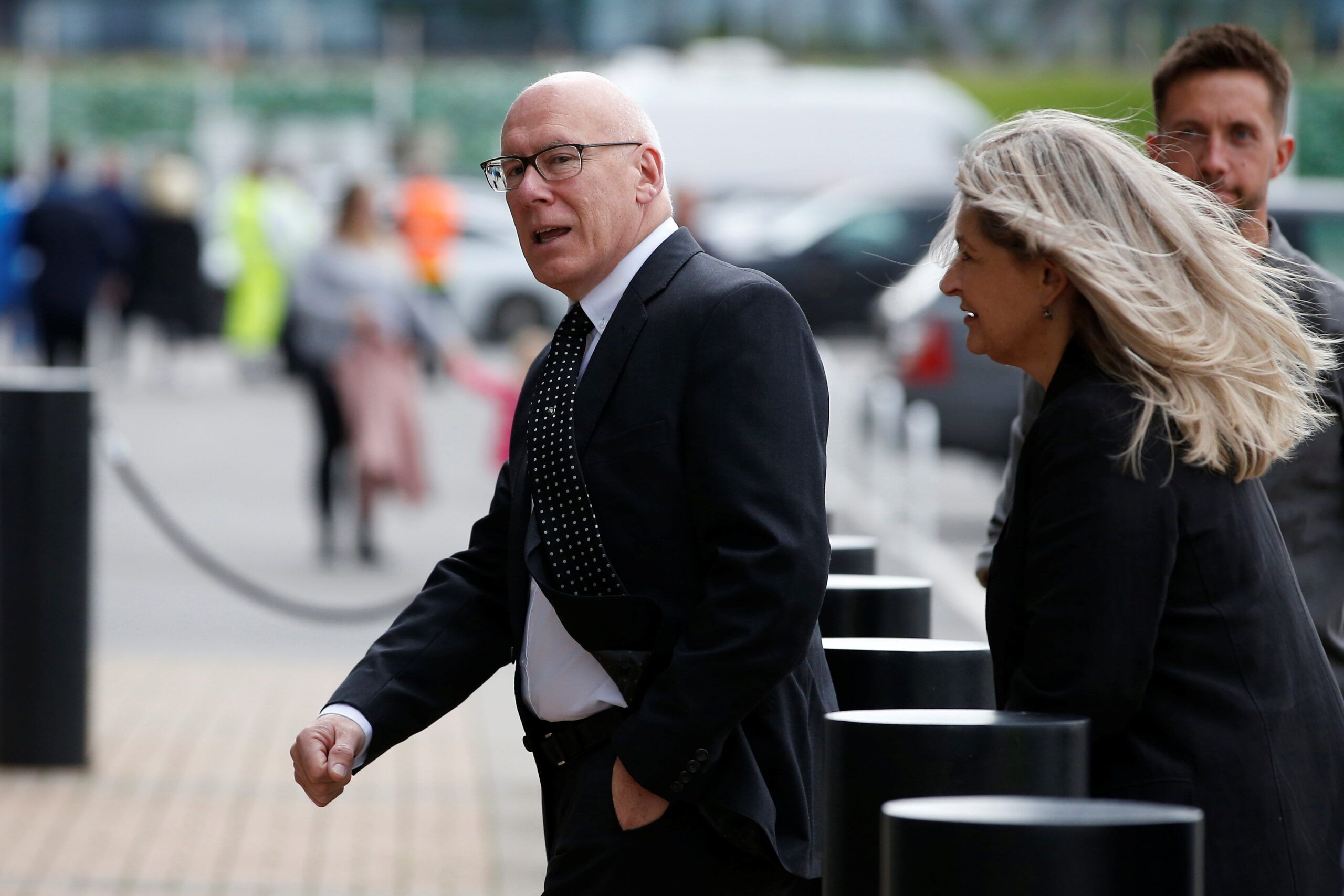 Soccer Football - Championship - Derby County v Huddersfield Town - Pride Park, Derby, Britain - August 7, 2021 Derby County Chairman Mel Morris arrives at the stadium ahead of the match  Action Images/Craig Brough