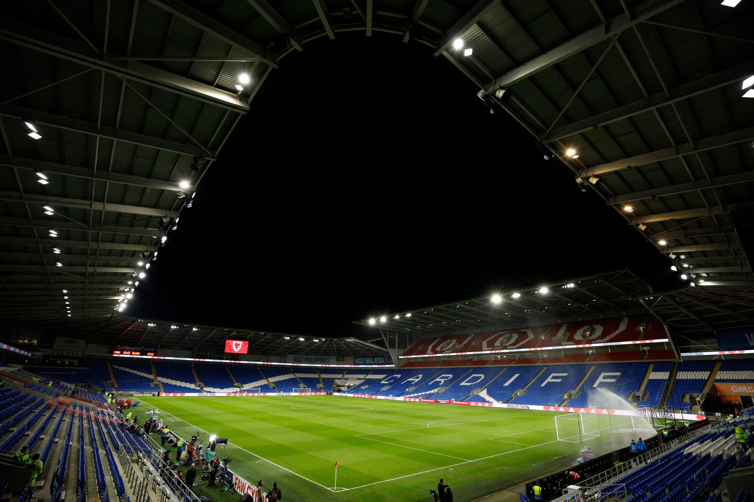 Soccer Football - World Cup - UEFA Qualifiers - Group E - Wales v Belarus - Cardiff City Stadium, Cardiff, Wales, Britain - November 13, 2021 General view inside the stadium before the match Action Images via Reuters/John Sibley