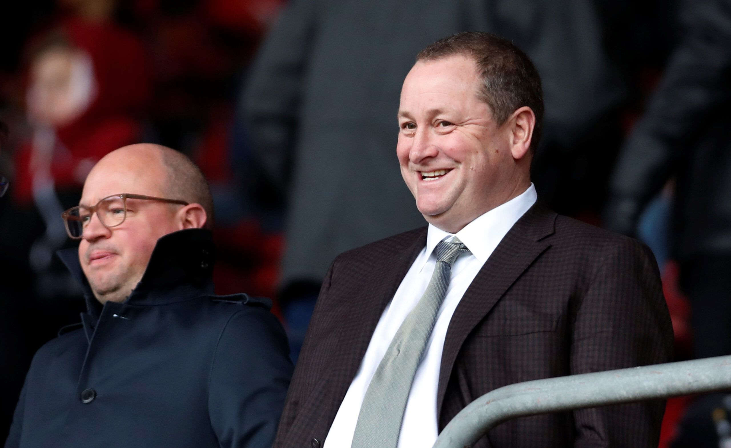 Soccer Football - Premier League - Southampton v Newcastle United - St Mary's Stadium, Southampton, Britain - October 27, 2018  Newcastle United owner Mike Ashley with managing director Lee Charnley before the match    Action Images via Reuters/Paul Childs  EDITORIAL USE ONLY. No use with unauthorized audio, video, data, fixture lists, club/league logos or 