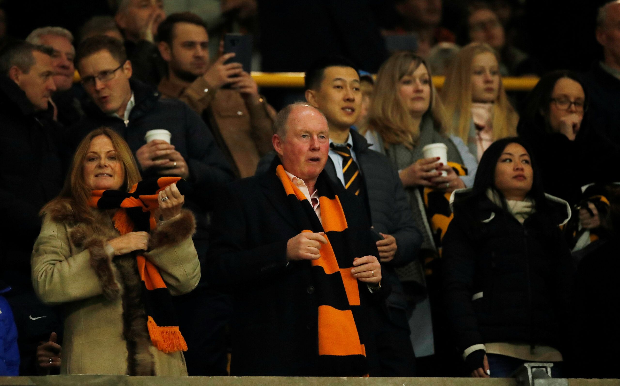 Soccer Football - Premier League - Wolverhampton Wanderers v Manchester City - Molineux Stadium, Wolverhampton, Britain - December 27, 2019  Wolverhampton Wanderers' former chairman Steve Morgan in the stands          Action Images via Reuters/Andrew Boyers  EDITORIAL USE ONLY. No use with unauthorized audio, video, data, fixture lists, club/league logos or 