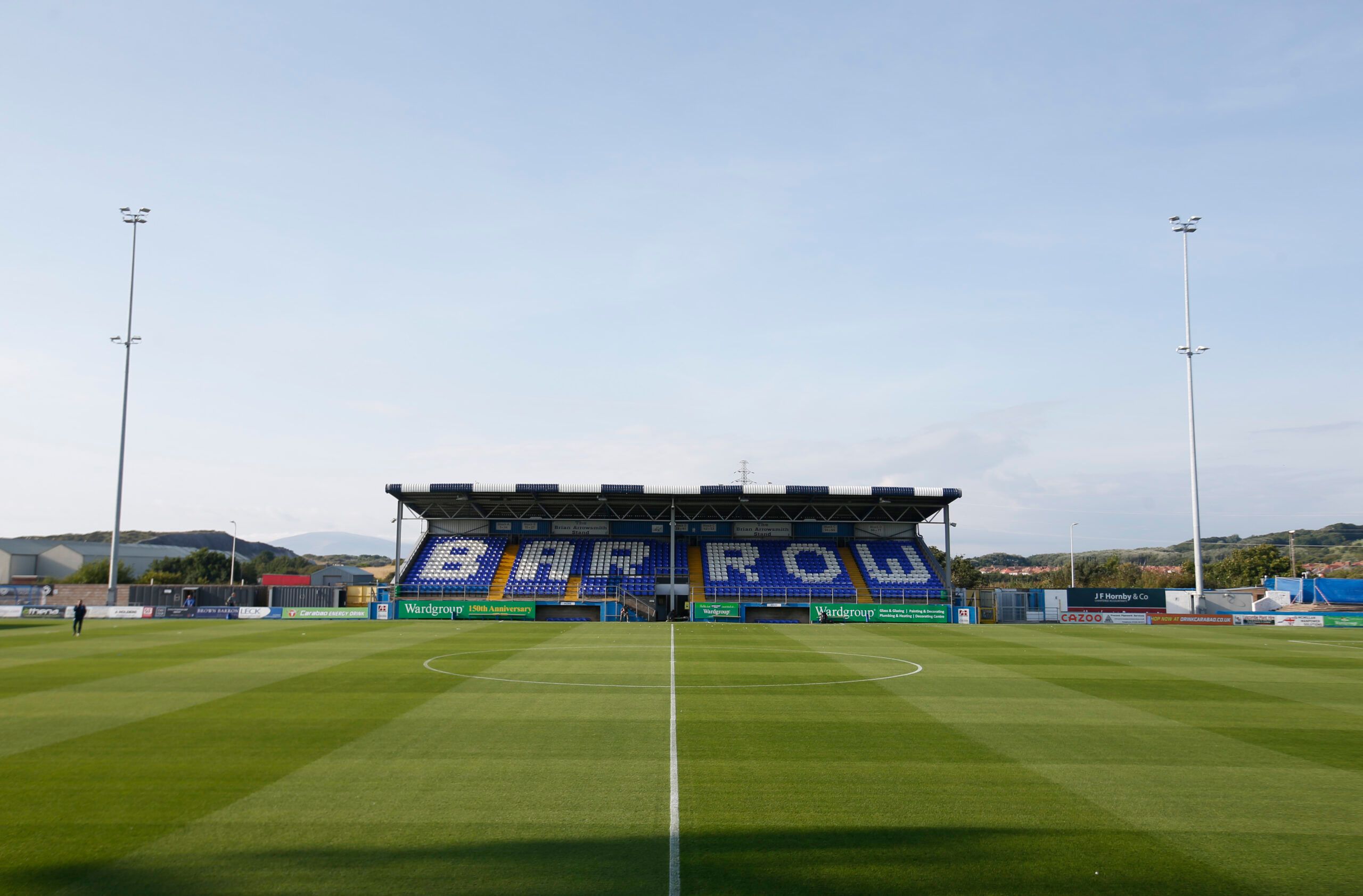 Soccer - England - Carabao Cup Second Round - Barrow v Aston Villa - Holker Street, Barrow-in-Furness, Britain - August 24, 2021 General view inside the stadium before the match Action Images via Reuters/Ed Sykes