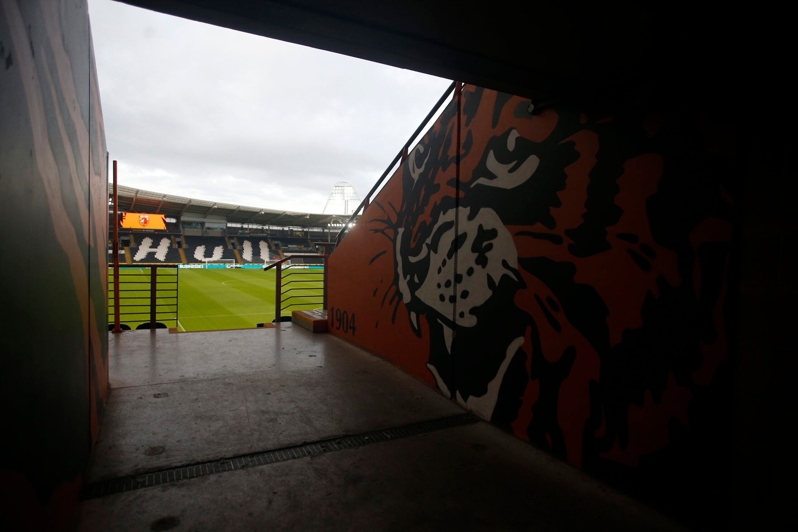Soccer Football - FA Cup Third Round - Hull City v Everton - KCOM Stadium, Hull, Britain - January 8, 2022 General view from the tunnel inside the stadium before the match REUTERS/Craig Brough