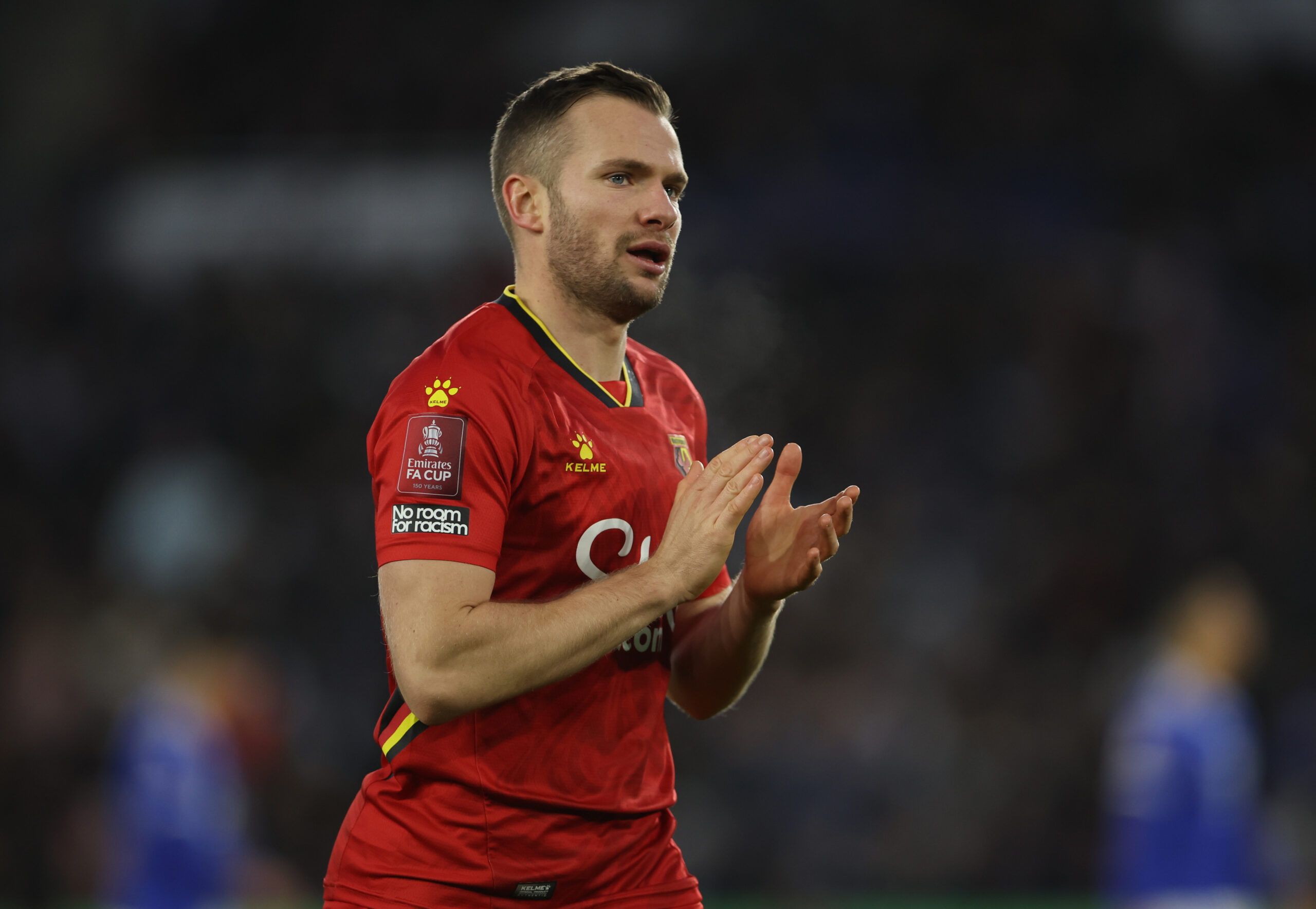 Soccer Football - FA Cup Third Round - Leicester City v Watford - King Power Stadium, Leicester, Britain - January 8, 2022 Watford's Tom Cleverley reacts REUTERS/Hannah Mckay
