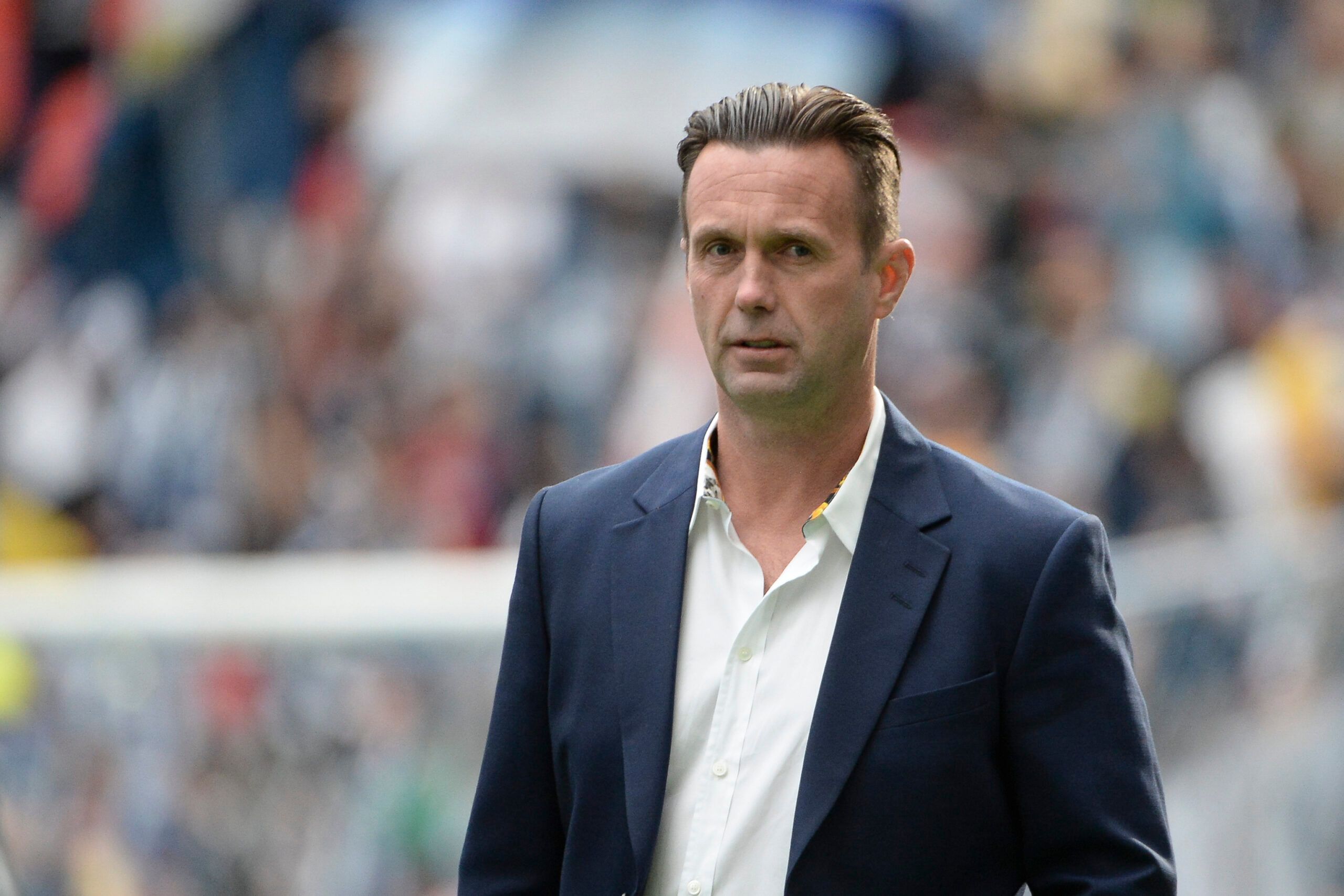 Mar 5, 2022; Vancouver, British Columbia, CAN;  New York City FC head coach Ronny Deila walks onto the pitch before the start of the first half against the Vancouver Whitecaps at BC Place. Mandatory Credit: Anne-Marie Sorvin-USA TODAY Sports