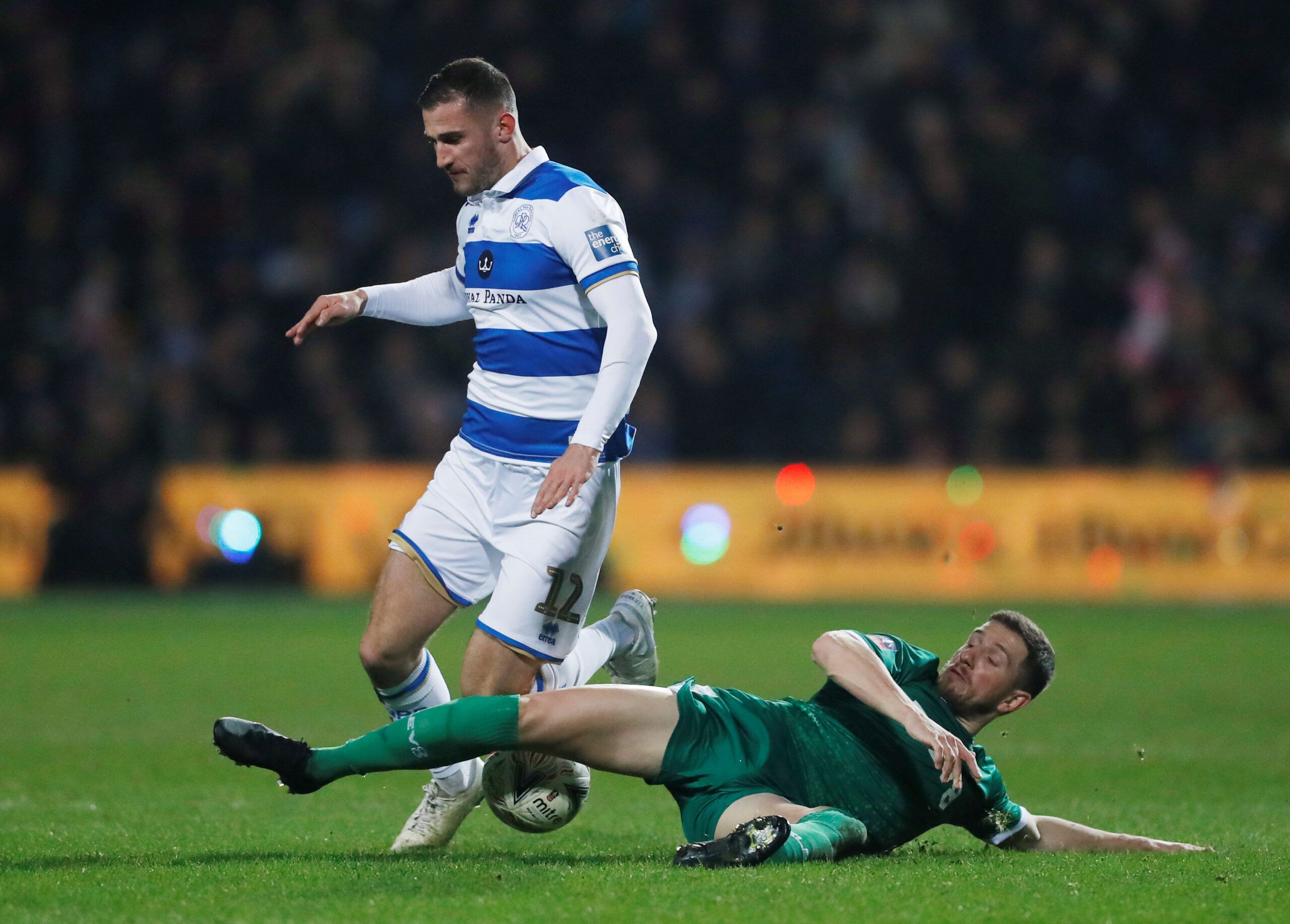 Soccer Football - FA Cup Fourth Round - Queens Park Rangers v Sheffield Wednesday - Loftus Road, London, Britain - January 24, 2020   Queens Park Rangers' Dominic Ball in action with Sheffield Wednesday's Sam Hutchinson   Action Images/Matthew Childs