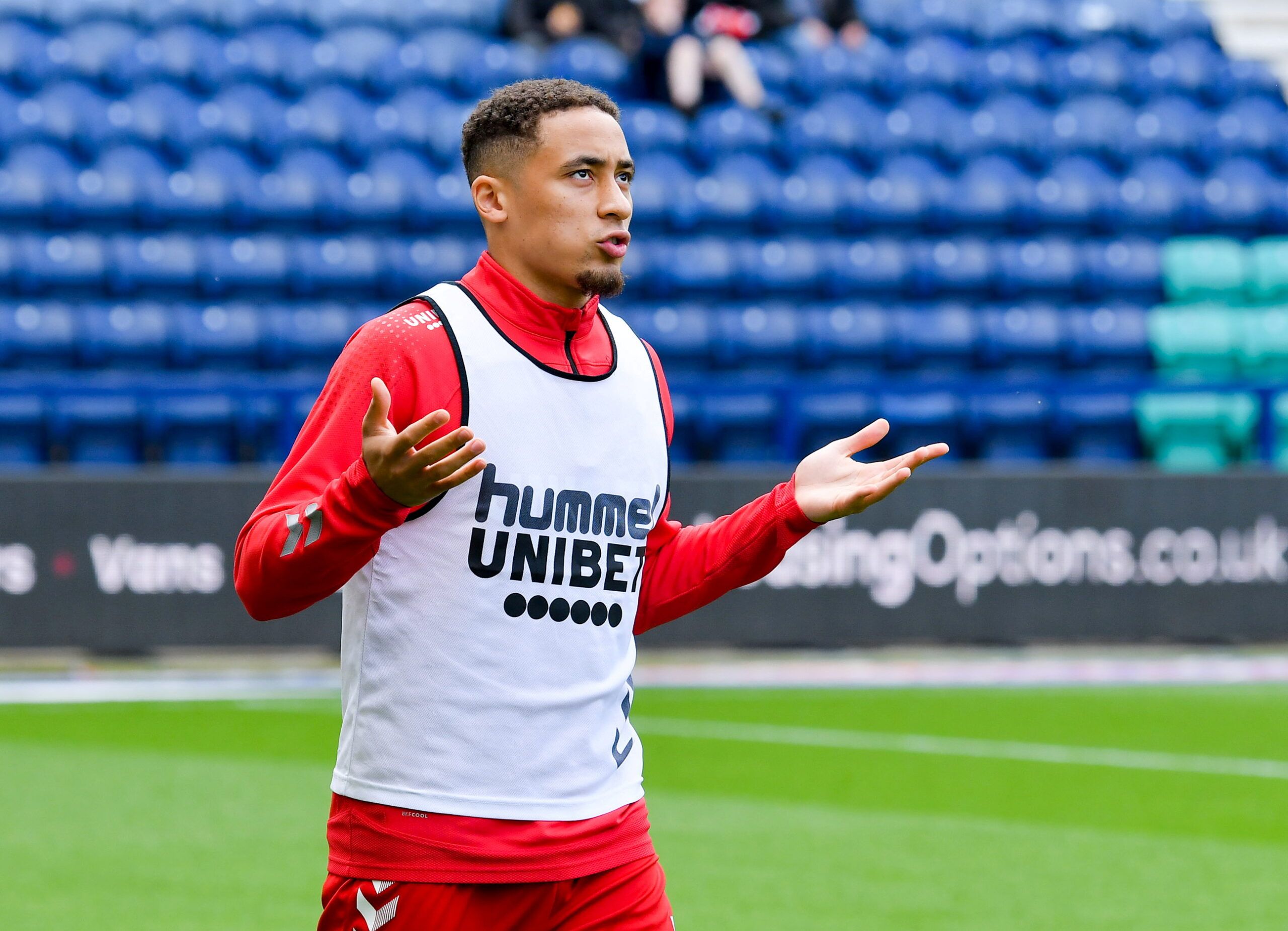 Soccer Football - Championship - Preston North End v Middlesbrough - Deepdale, Preston, Britain - May 7, 2022 Middlesbrough's Marcus Tavernier during the warm up before the match  Action Images/Paul Burrows  EDITORIAL USE ONLY. No use with unauthorized audio, video, data, fixture lists, club/league logos or 