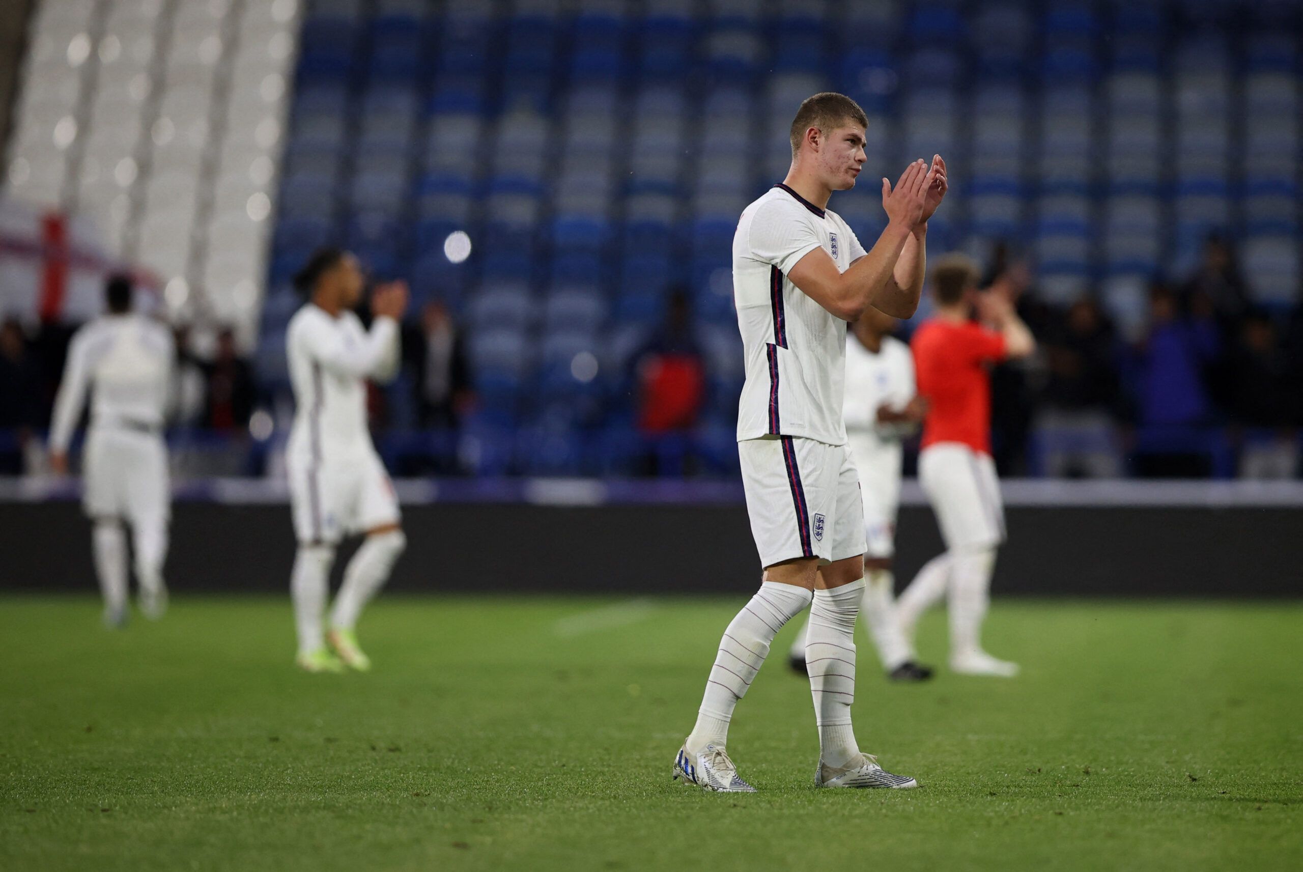 Soccer Football - European Under-21 Championship Qualifying - England v Slovenia - The John Smith's Stadium, Huddersfield, Britain - June 13, 2022 England's Charlie Cresswell looks dejected after the match Action Images via Reuters/Molly Darlington