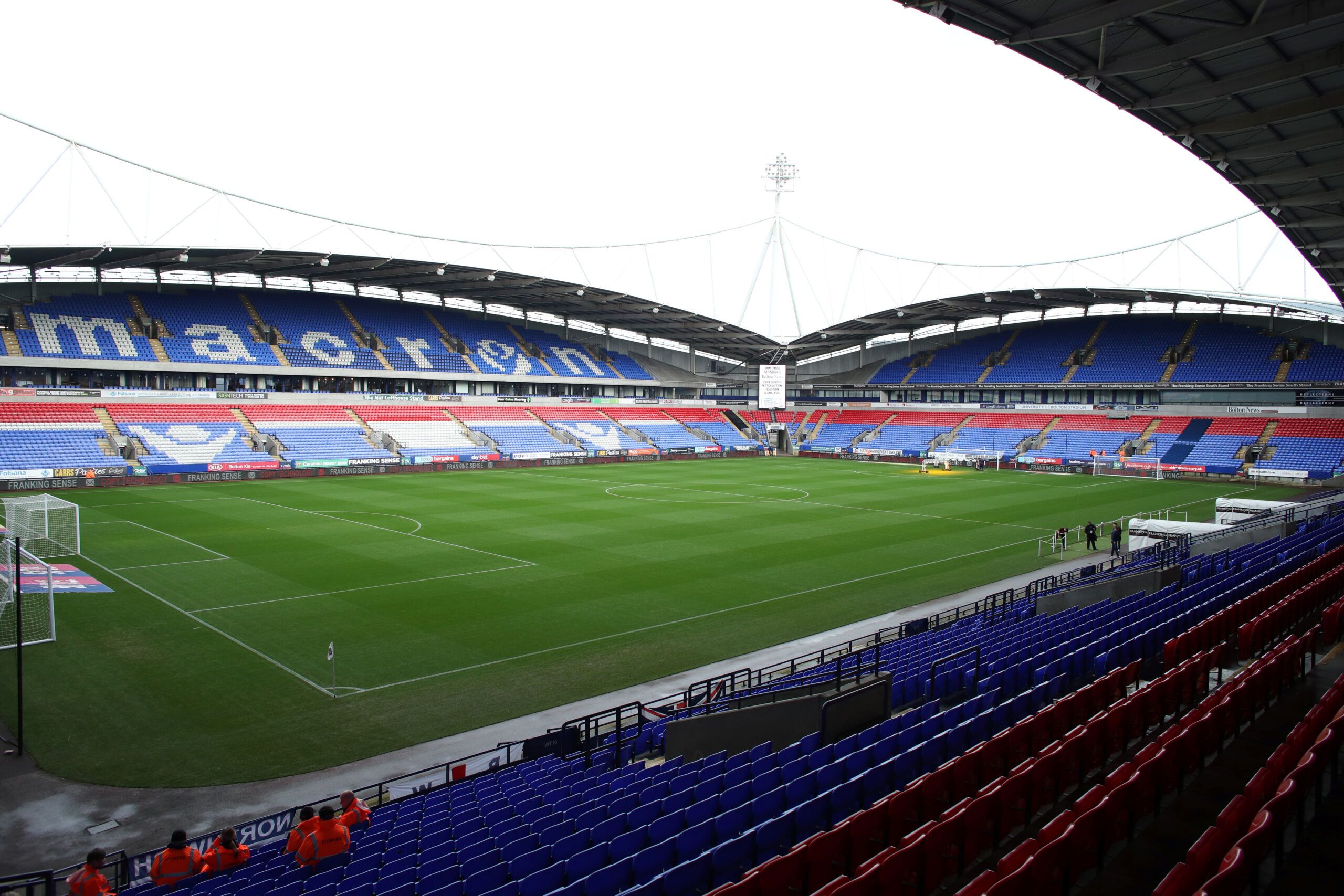 Soccer Football - League One - Bolton Wanderers v Milton Keynes Dons - University of Bolton Stadium, Bolton, Britain - November 16, 2019   General view inside the stadium before the match    Action Images/John Clifton    EDITORIAL USE ONLY. No use with unauthorized audio, video, data, fixture lists, club/league logos or 