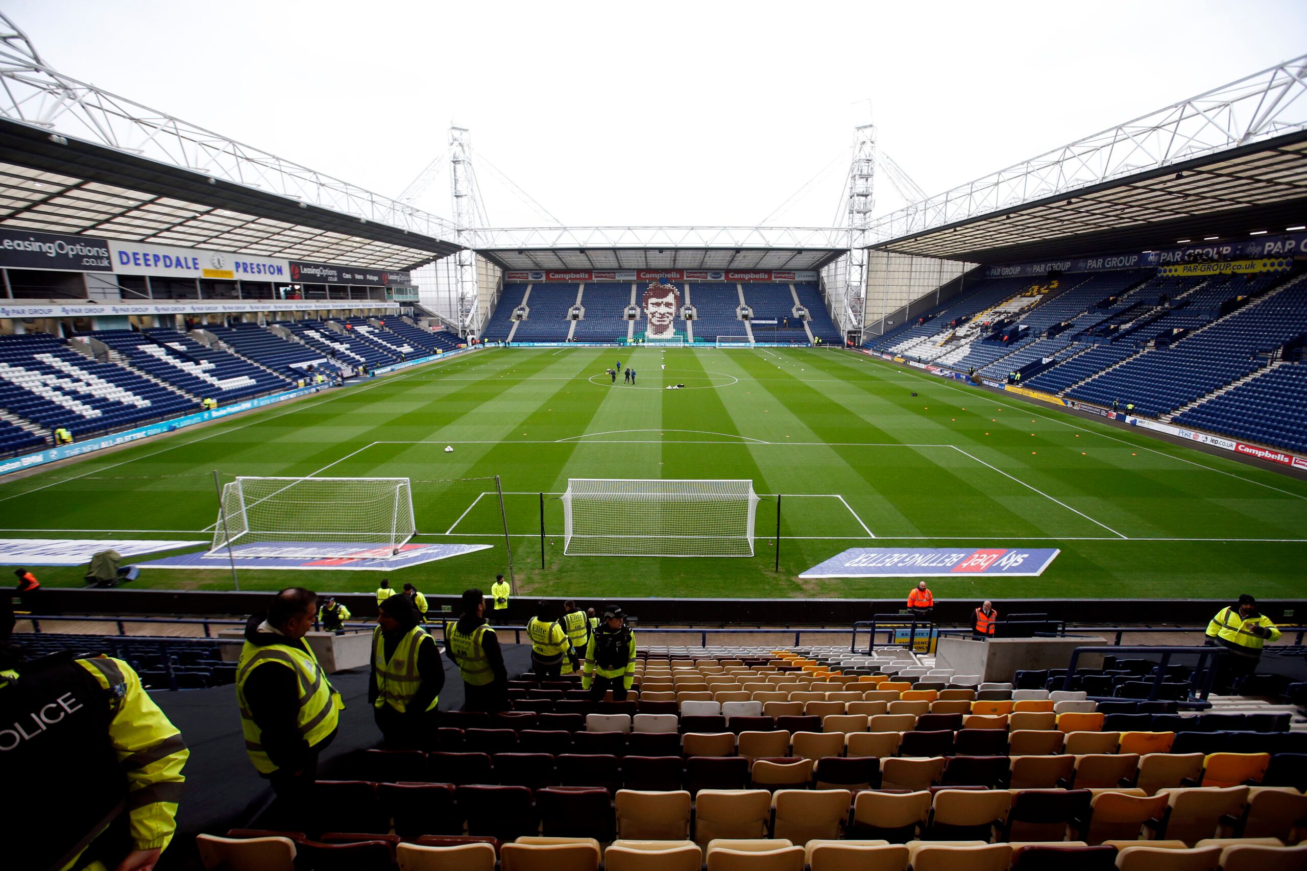 Soccer Football - Championship - Preston North End v Blackpool - Deepdale, Preston, Britain - April 5, 2022 General view inside the stadium before the match Action Images/Ed Sykes EDITORIAL USE ONLY. No use with unauthorized audio, video, data, fixture lists, club/league logos or 'live' services. Online in-match use limited to 75 images, no video emulation. No use in betting, games or single club /league/player publications.  Please contact your account representative for further details.