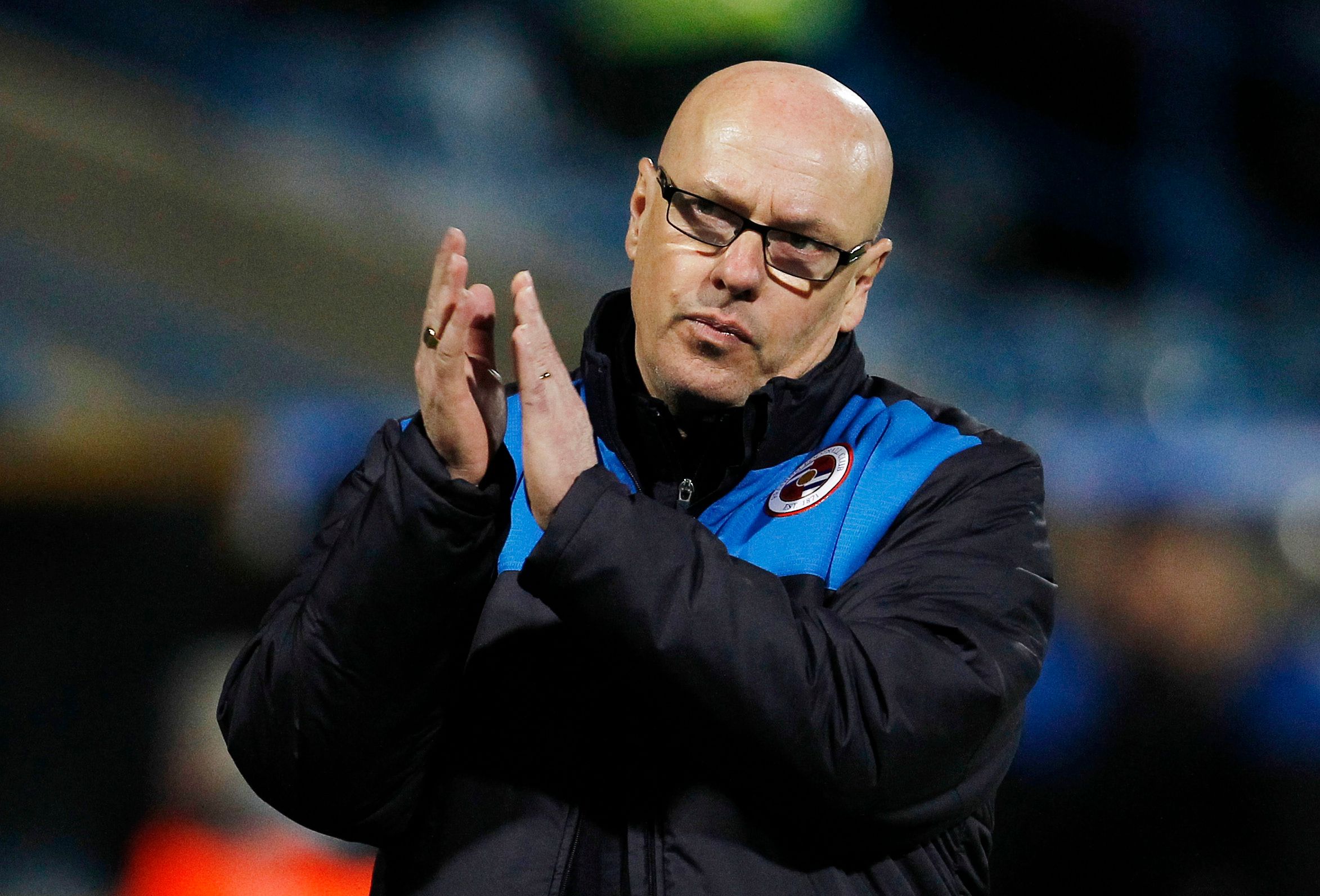 Football Soccer - Huddersfield Town v Reading - Sky Bet Football League Championship - John Smith's Stadium - 8/3/16 
Reading Manager Brian McDermott applauds the fans after the final whistle 
Mandatory Credit: Action Images / Craig Brough 
Livepic 
EDITORIAL USE ONLY. No use with unauthorized audio, video, data, fixture lists, club/league logos or 