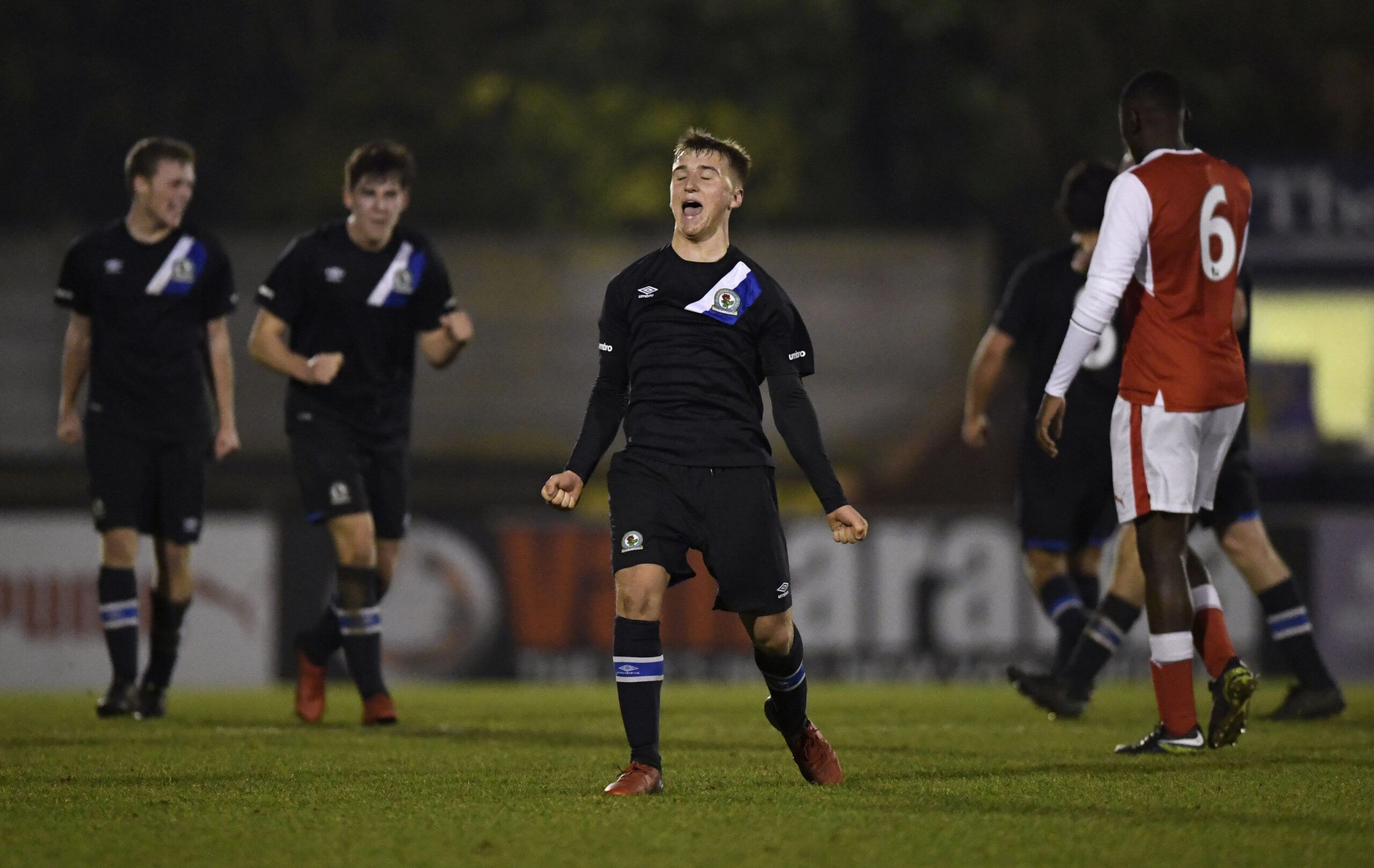 Britain Football Soccer - Arsenal v Blackburn Rovers - FA Youth Cup Third Round - Meadow Park, Boreham Wood - 16/12/16 Blackburn's Daniel Butterworth celebrates after the match  Mandatory Credit: Action Images / Tony O'Brien Livepic EDITORIAL USE ONLY.