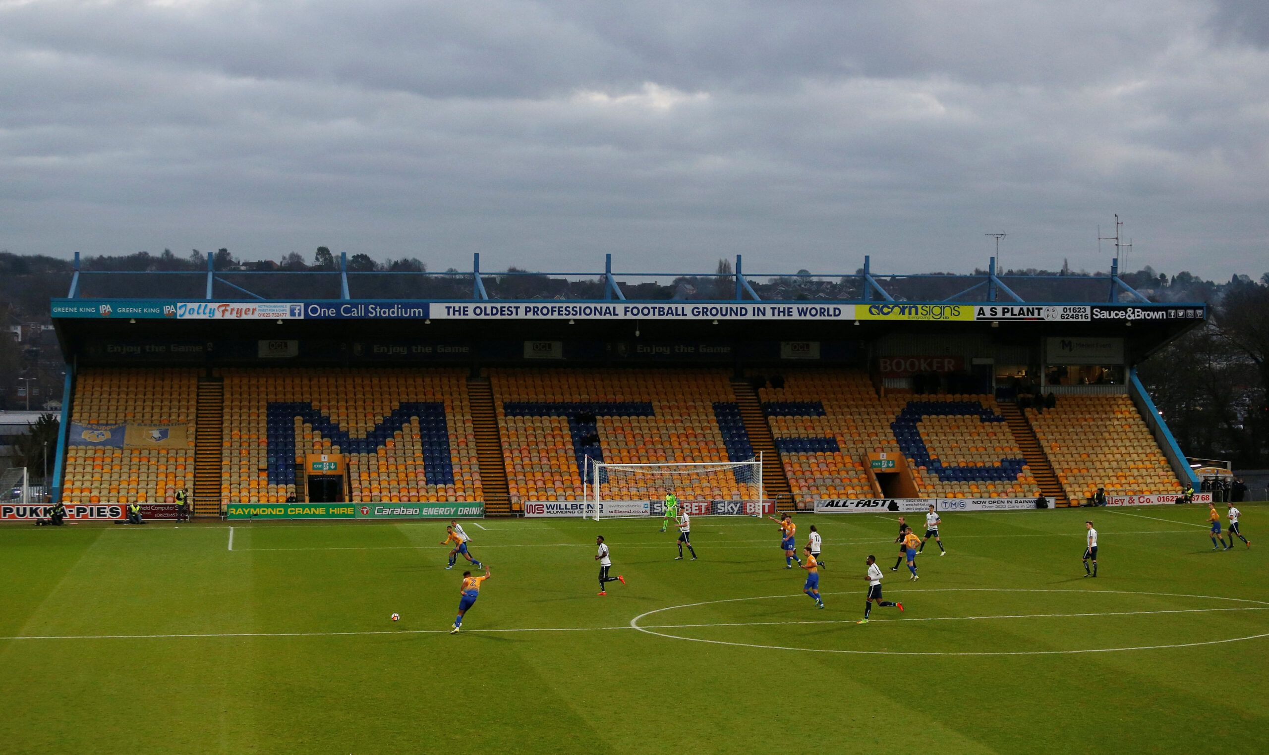 Soccer Football - FA Cup Second Round - Mansfield Town vs Guiseley - One Call Stadium, Mansfield, Britain - December 3, 2017   General view of an empty stand during the game   Action Images/Ed Sykes