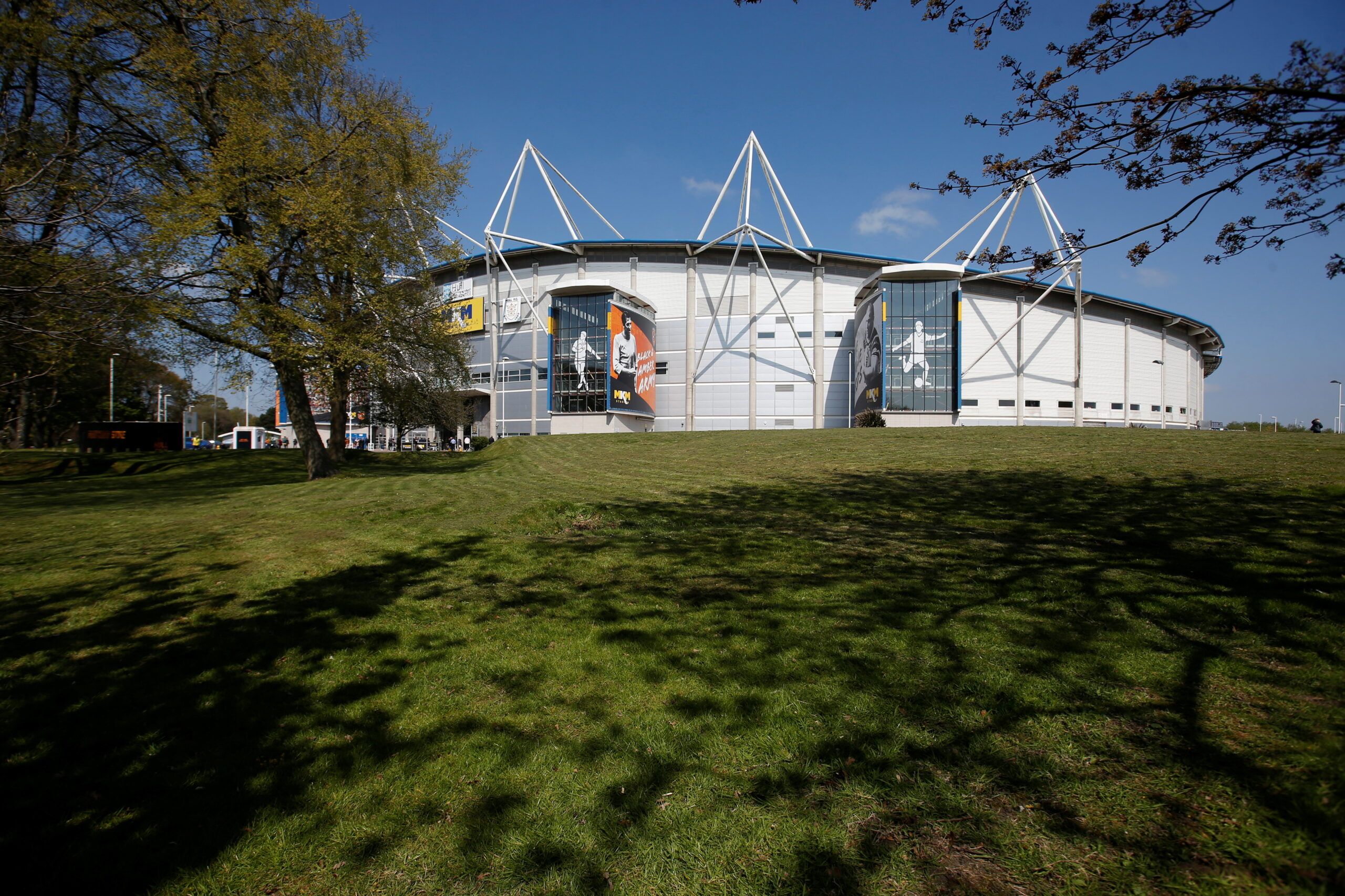 Soccer Football - Championship - Hull City v Reading - MKM Stadium, Hull, Britain - April 23, 2022 General view outside the stadium before the match  Action Images/Ed Sykes  EDITORIAL USE ONLY. No use with unauthorized audio, video, data, fixture lists, club/league logos or 