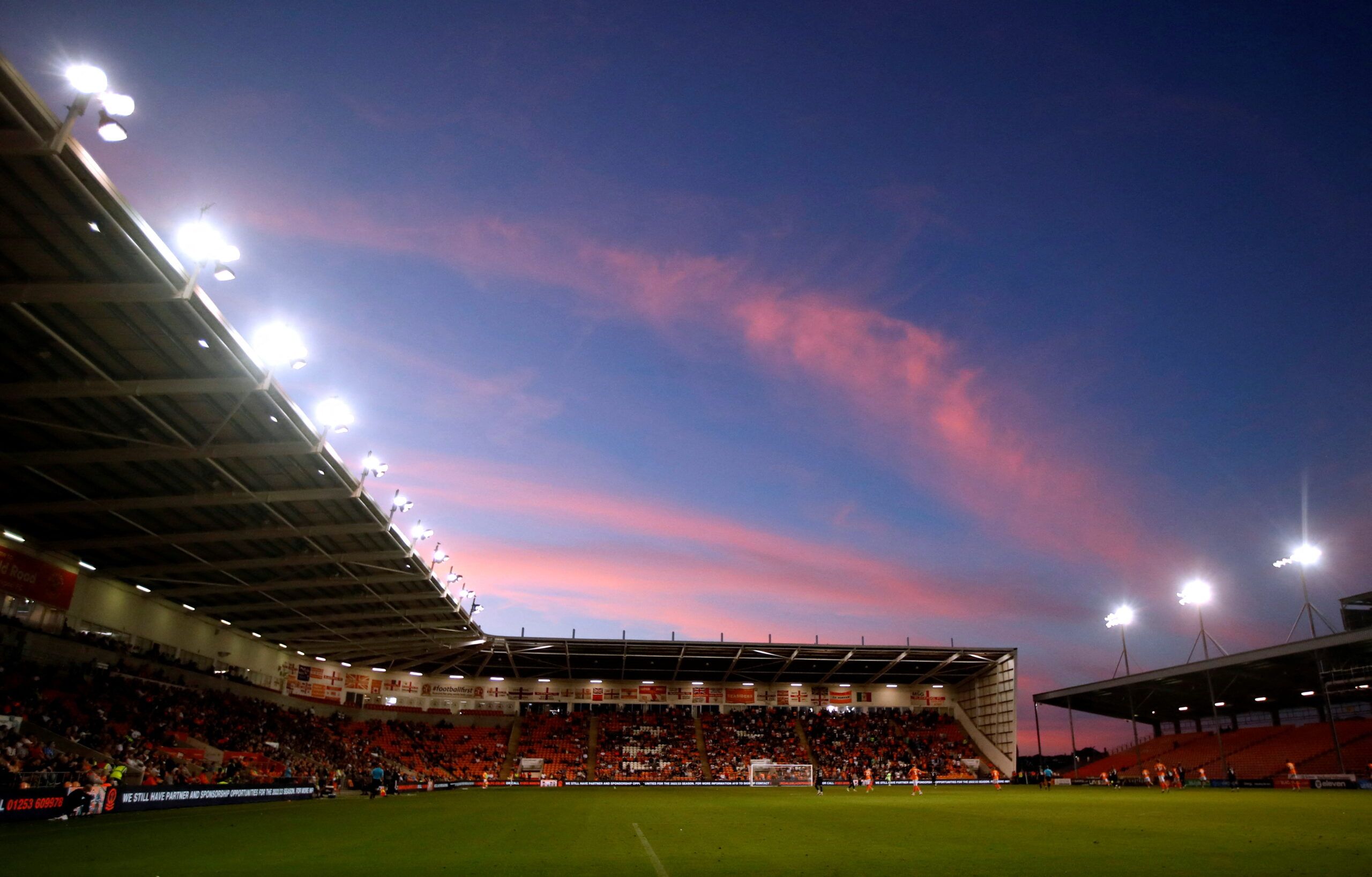 Soccer Football - Carabao Cup - Blackpool v Barrow - Bloomfield Road, Blackpool, Britain - August 9, 2022  General view during the match Action Images/Molly Darlington  EDITORIAL USE ONLY. No use with unauthorized audio, video, data, fixture lists, club/league logos or 