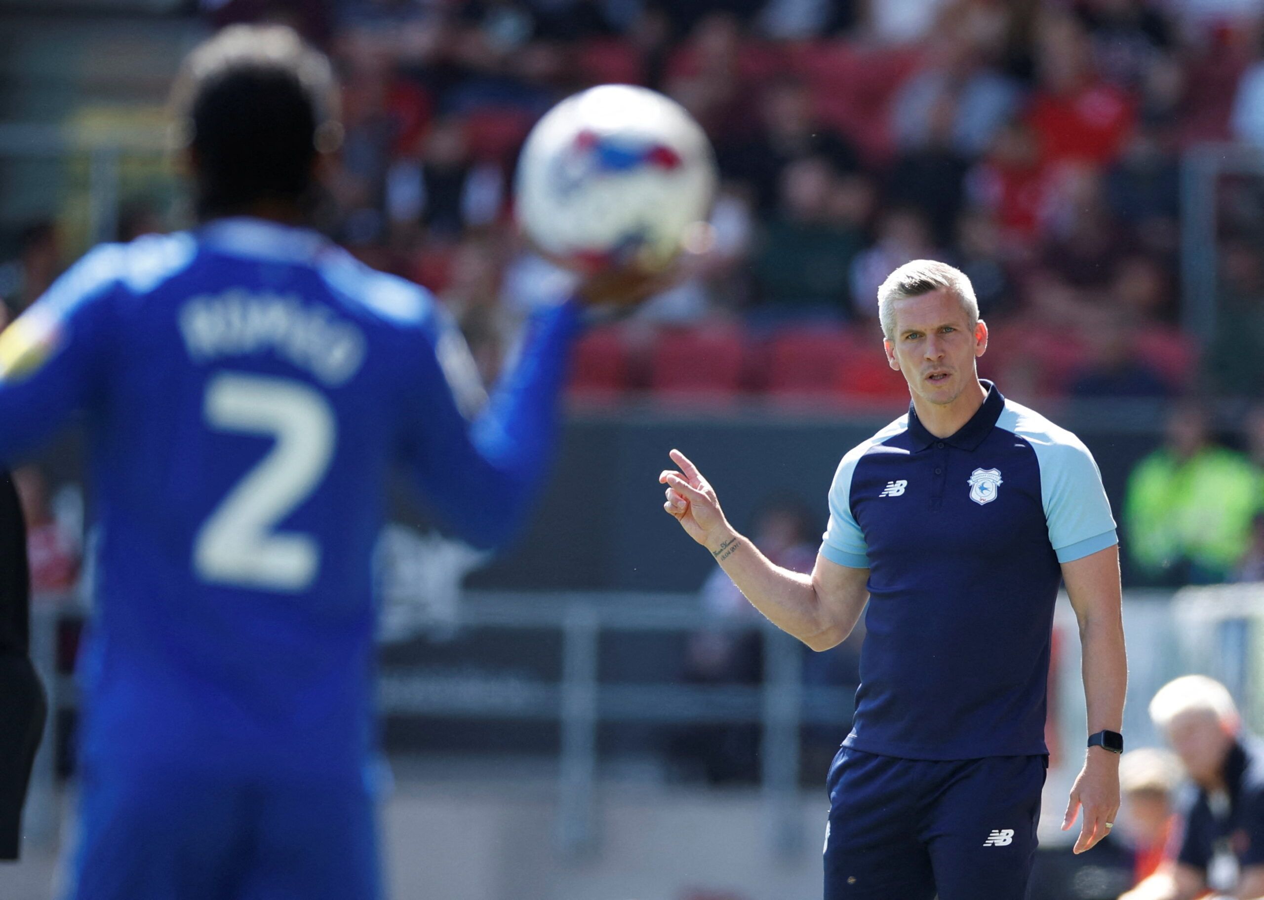 Soccer Football - Championship - Bristol City v Cardiff City - Ashton Gate Stadium, Bristol, Britain - August 21, 2022 Cardiff City manager Steve Morison Action Images/John Sibley  EDITORIAL USE ONLY. No use with unauthorized audio, video, data, fixture lists, club/league logos or 