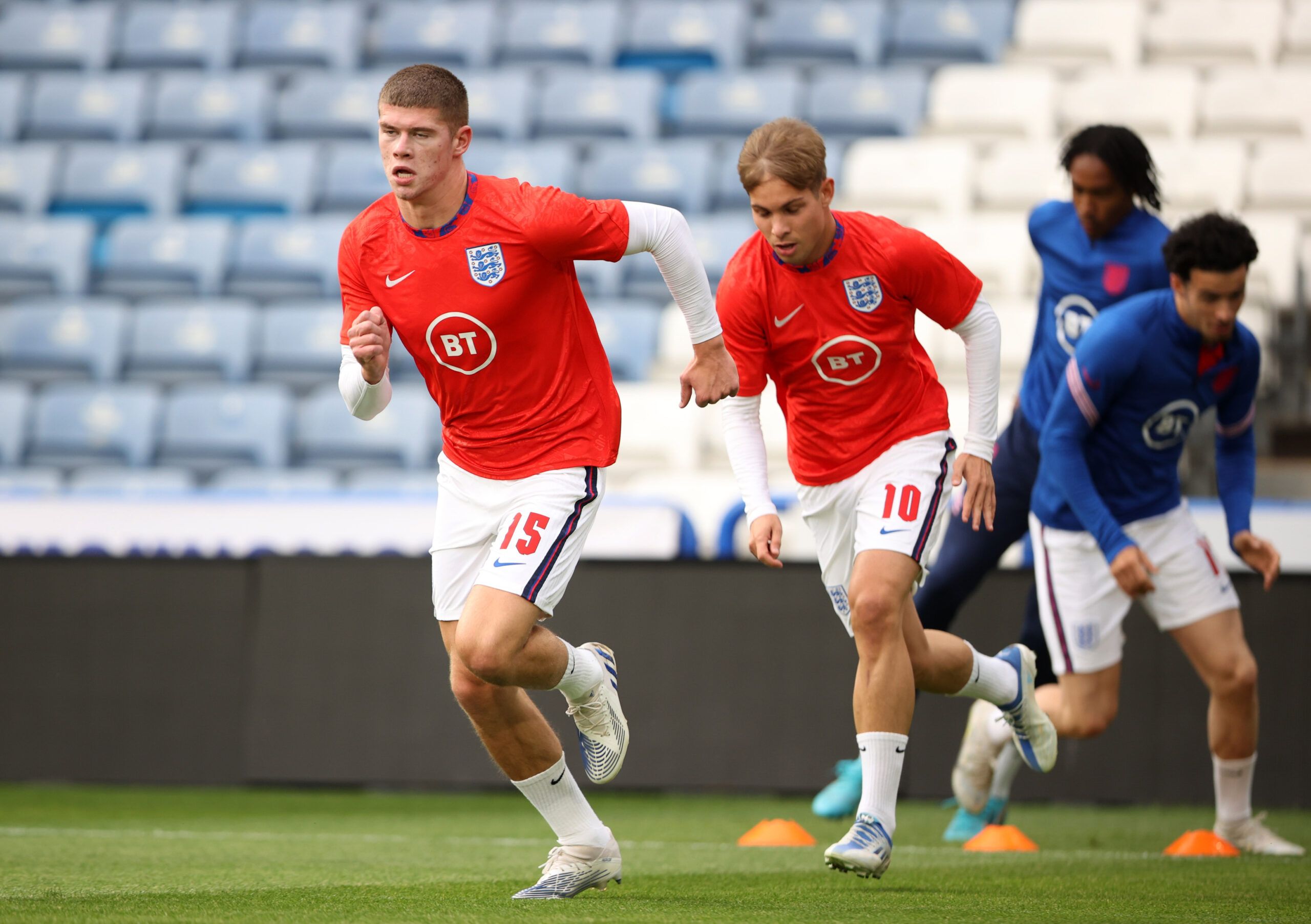 Soccer Football - European Under-21 Championship Qualifying - England v Slovenia - The John Smith's Stadium, Huddersfield, Britain - June 13, 2022 England's Charlie Cresswell during the warm up Action Images via Reuters/Molly Darlington