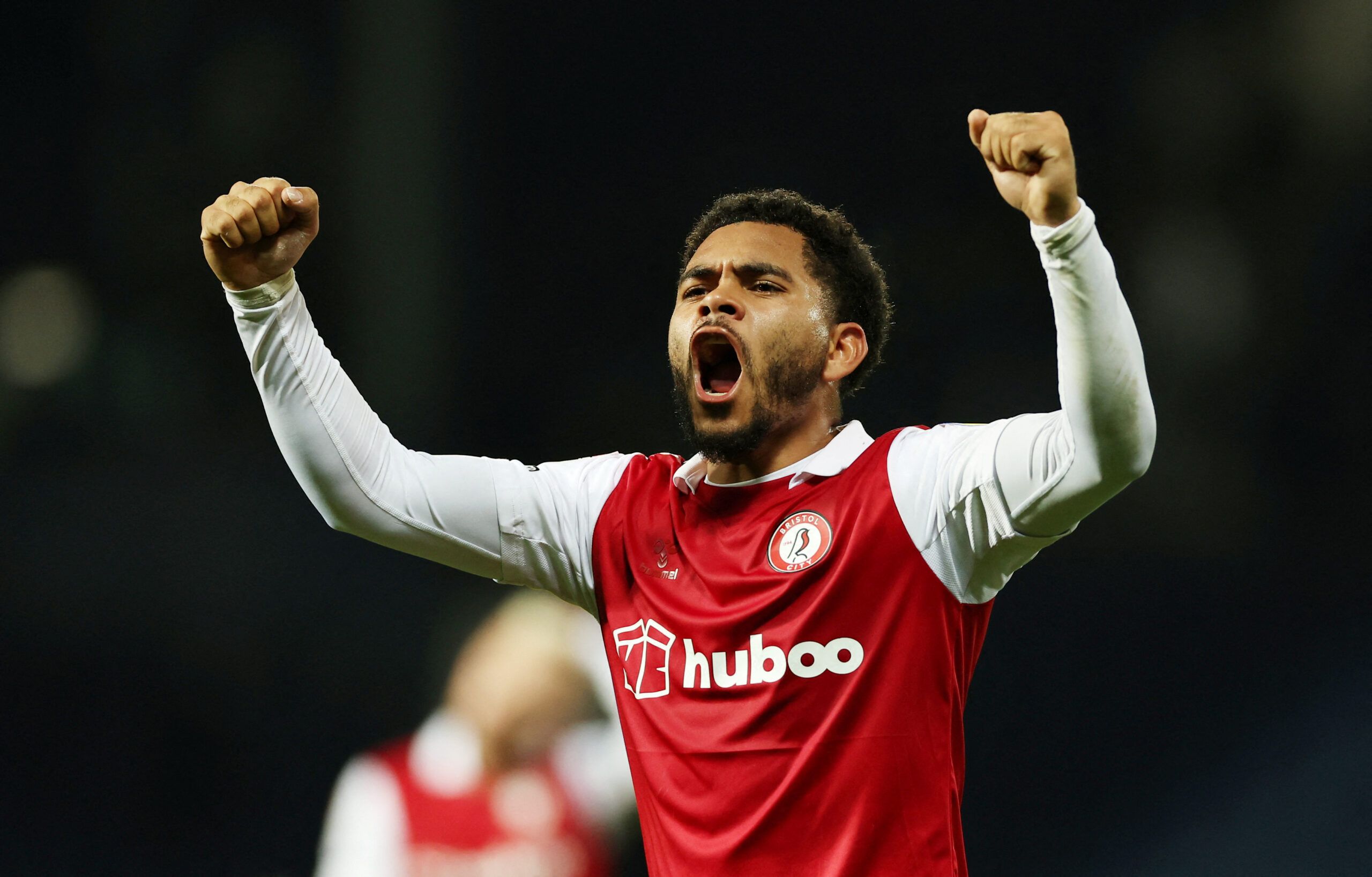 Soccer Football - West Bromwich Albion v Bristol City - The Hawthorns, West Bromwich, Britain - October 18, 2022 Bristol City's Jay Dasilva celebrates after the match    Action Images/Andrew Boyers  EDITORIAL USE ONLY. No use with unauthorized audio, video, data, fixture lists, club/league logos or 