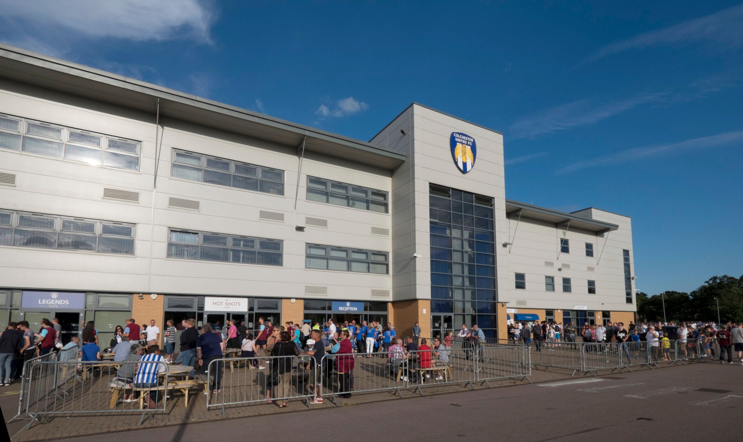 Football - Colchester United v West Ham United - Pre Season Friendly - Weston Homes Community Stadium - 15/16 - 21/7/15 
General view outside the stadium before the game 
Mandatory Credit: Action Images / Alan Walter 
EDITORIAL USE ONLY.